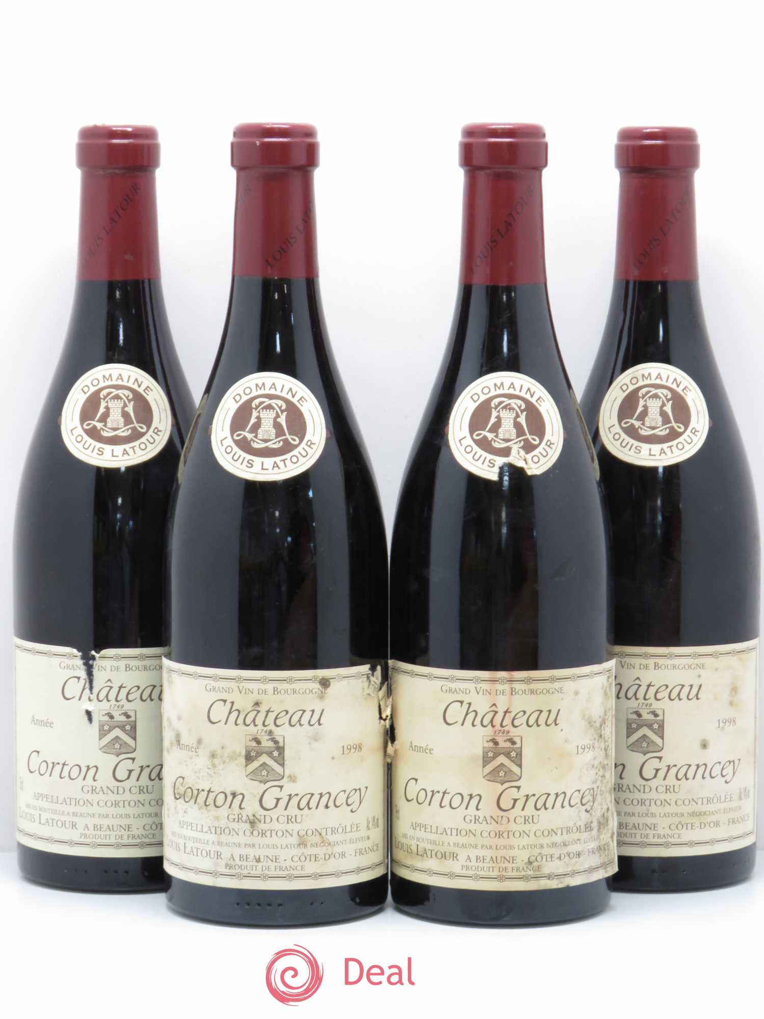 Corton Grand Cru Château Corton Grancey Louis Latour 1998 - Lot de 4 bouteilles - 0