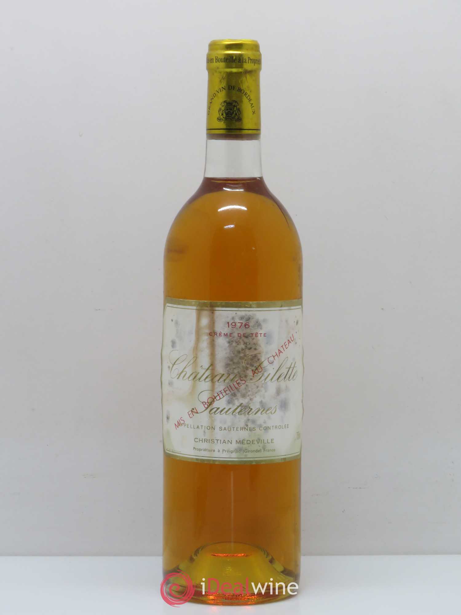 Château Gilette Crème de tête 1976 - Lotto di 1 bottiglia - 0