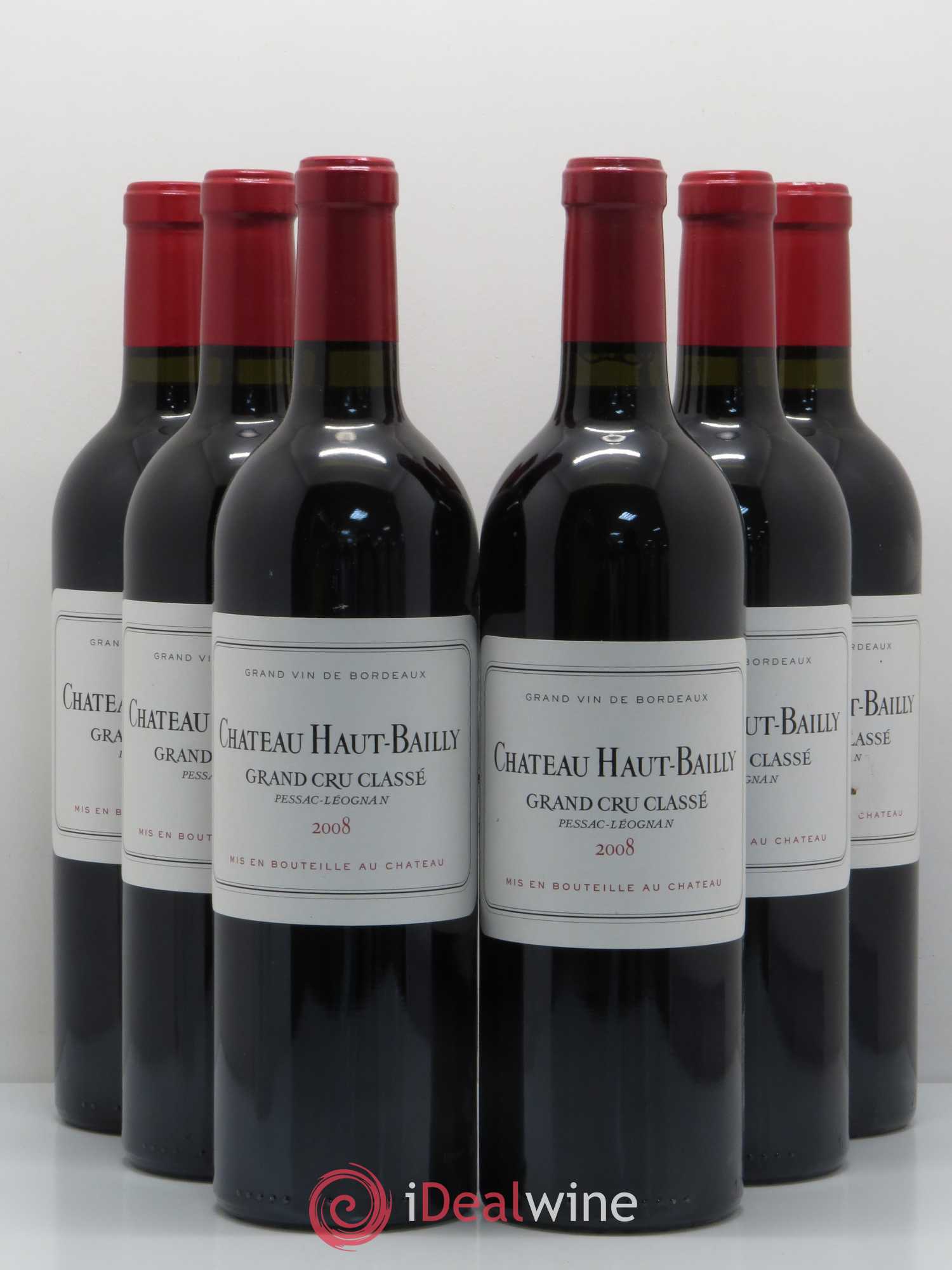 Château Haut-Bailly Cru Classé de Graves 2008 - Lot de 6 bouteilles - 0