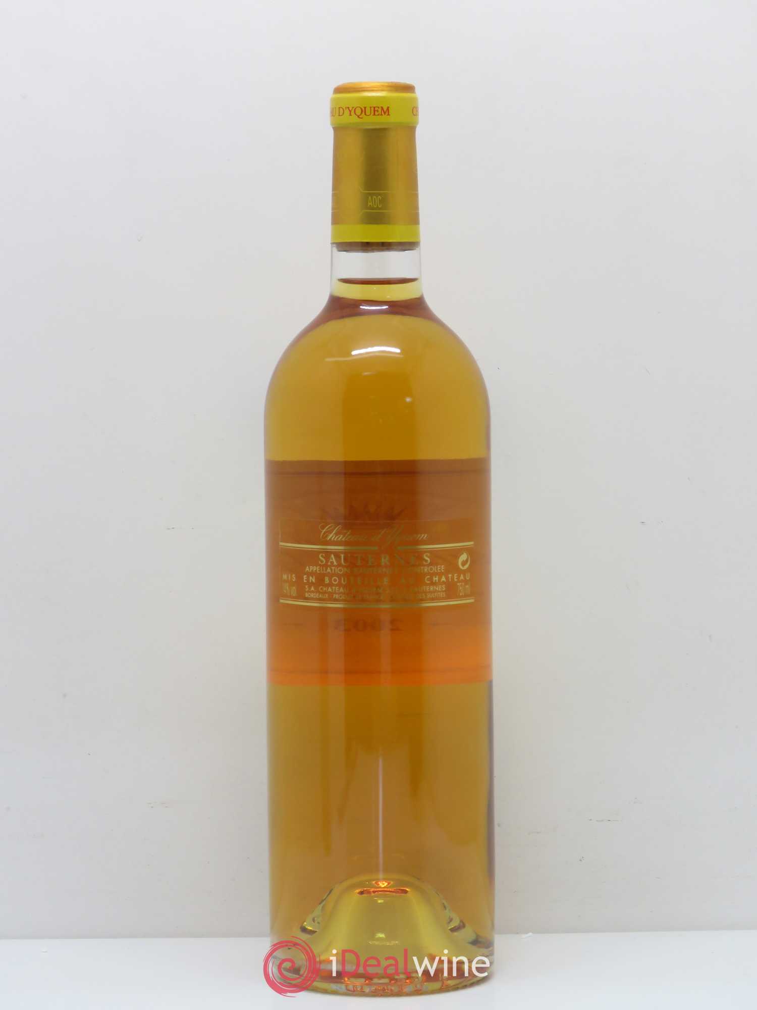 Château d' Yquem 1er Cru Classé Supérieur 2003 - Lot de 1 bouteille - 1