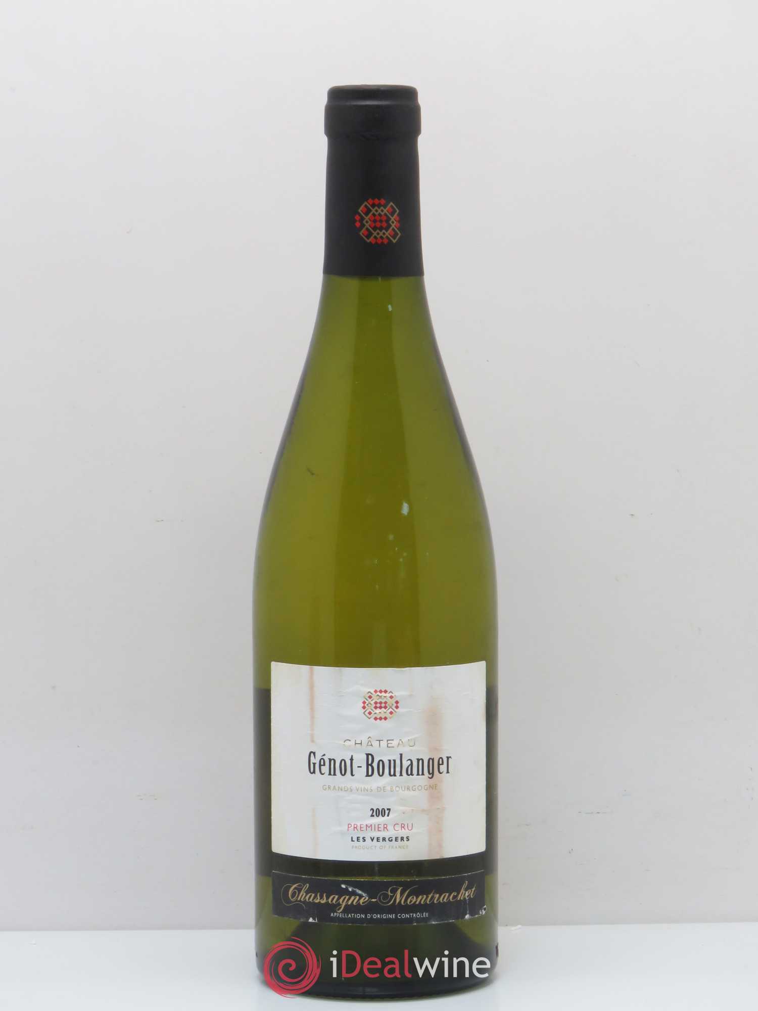 Chassagne-Montrachet 1er Cru Les Vergers Château Genot Boulanger 2007 - Lot de 1 bouteille - 0