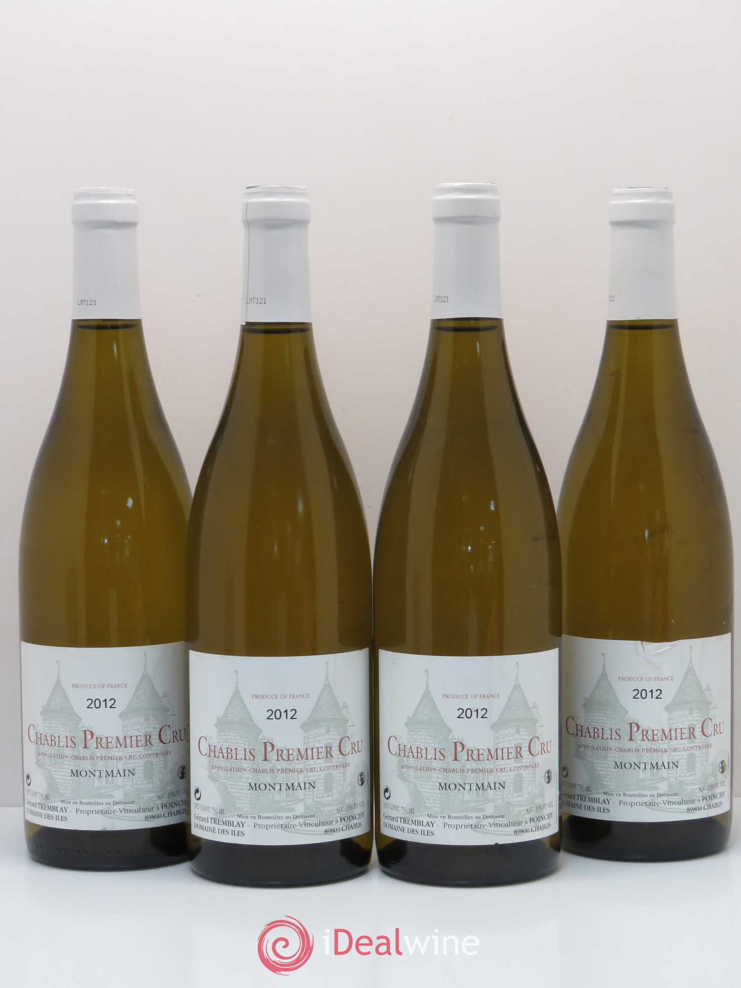 Chablis 1er Cru Montmain Domaine des Iles Gerard Tremblay 2012 - Posten von 4 Flaschen - 0