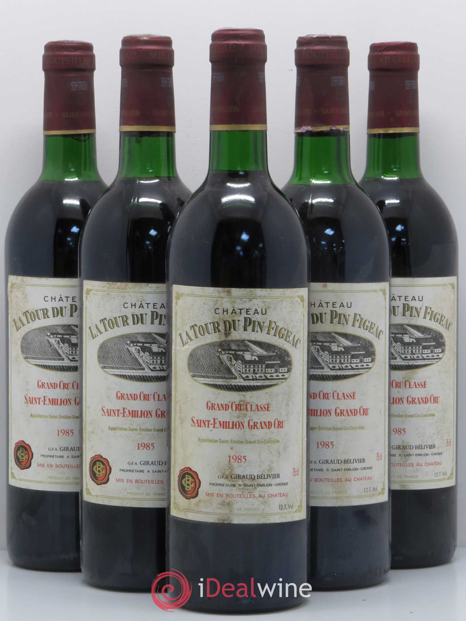 Château la Tour du Pin Figeac 1985 - Lot de 5 bouteilles - 0
