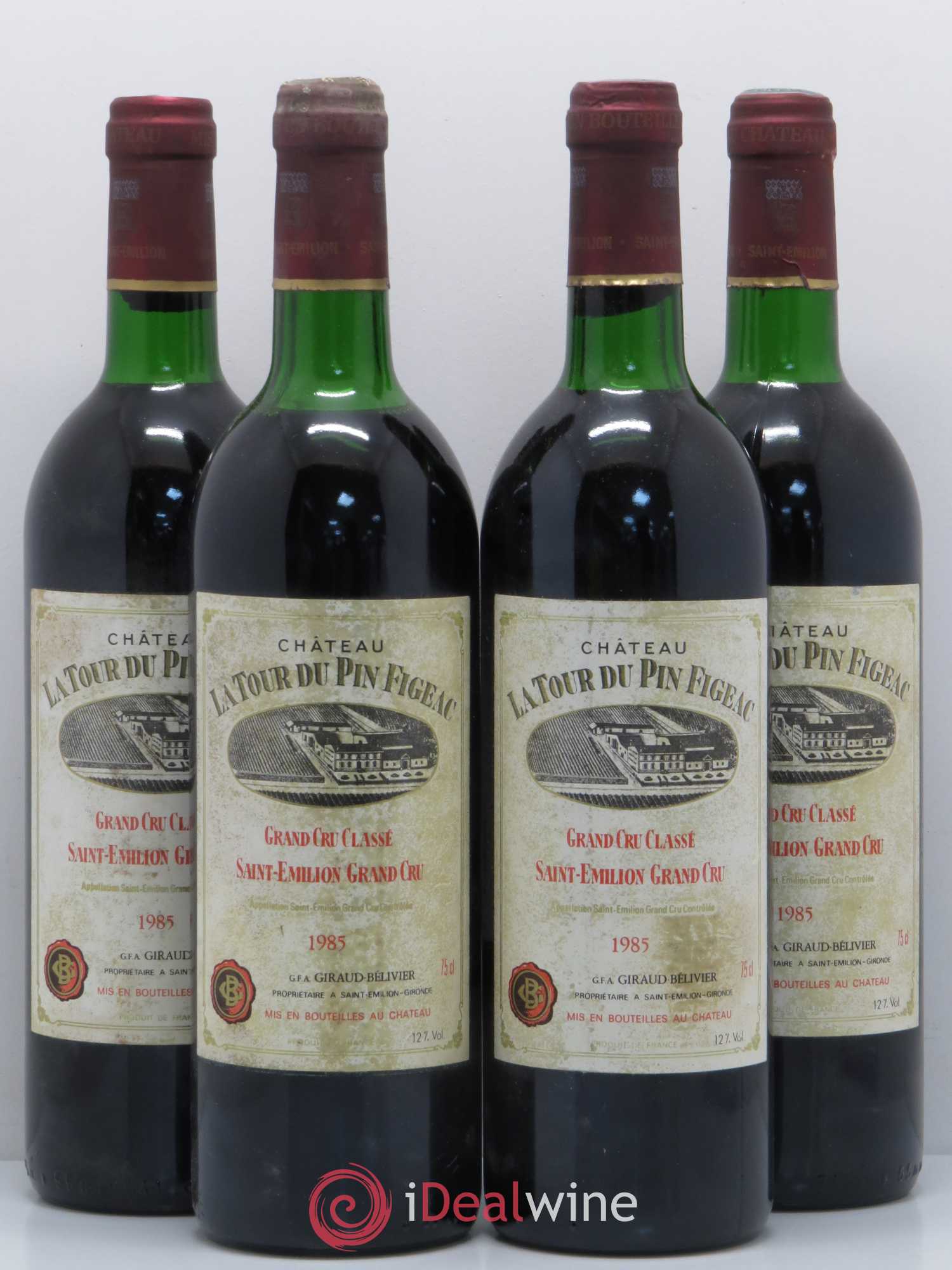 Château la Tour du Pin Figeac 1985 - Lot de 4 bouteilles - 0