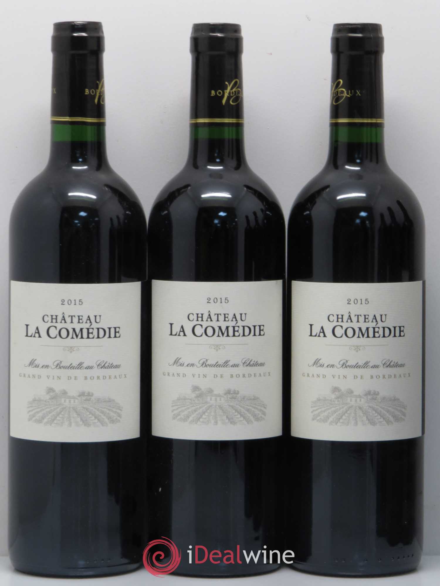 Castillon-Côtes-de-Bordeaux (Côtes-de-Castillon) Château La Comedie (sans prix de réserve) 2015 - Lot de 6 bouteilles - 1