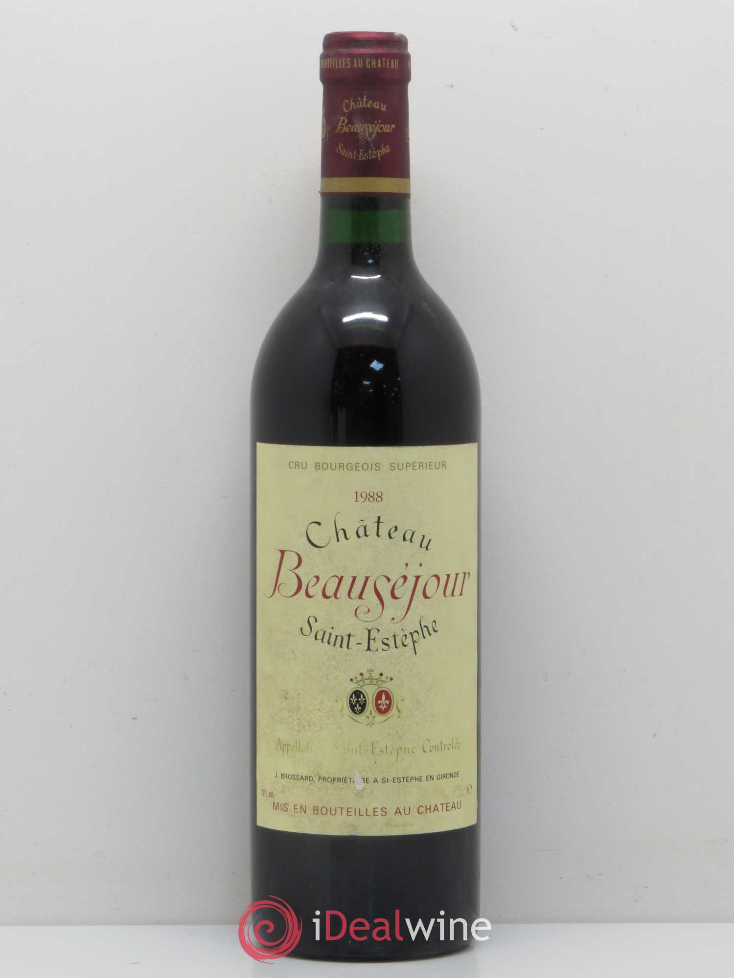 Saint-Estèphe Château Beau Sejour 1988 - Posten von 1 Flasche - 0