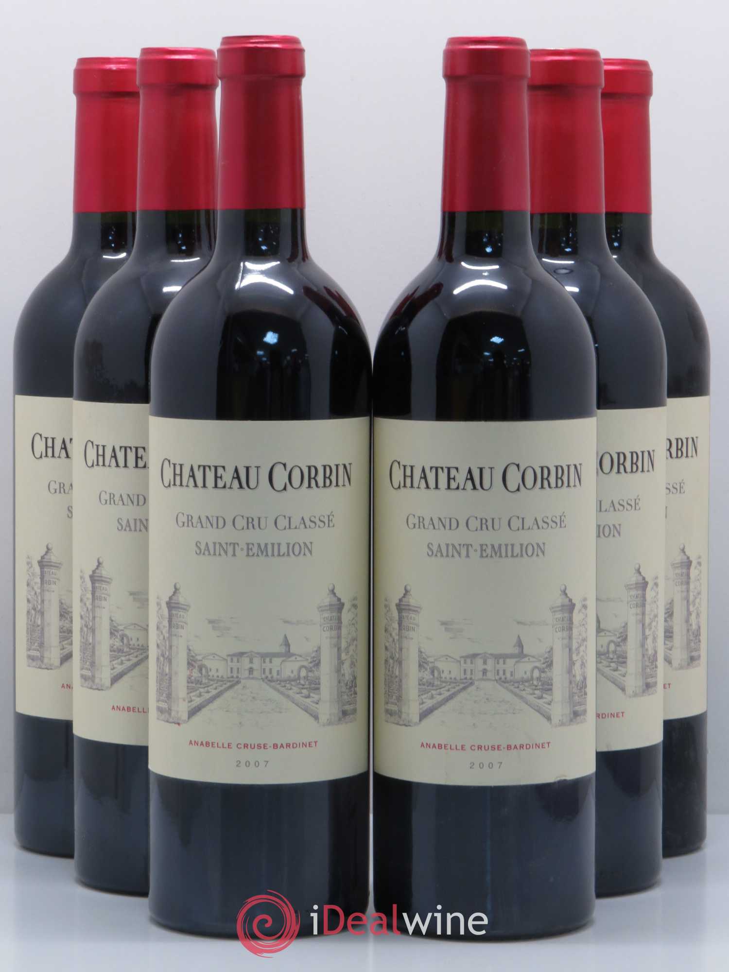 Château Corbin Grand Cru Classé 2007 - Lot de 6 bouteilles - 0