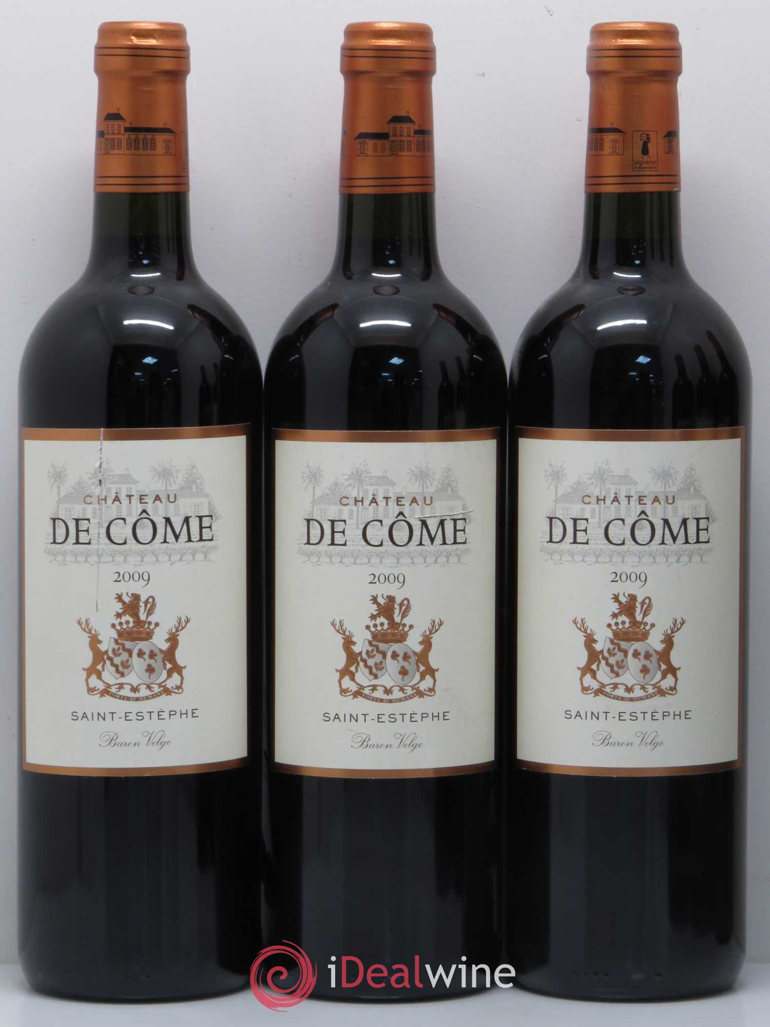 Saint-Estèphe Château de Côme  (sans prix de réserve) 2009 - Lot de 6 bouteilles - 1