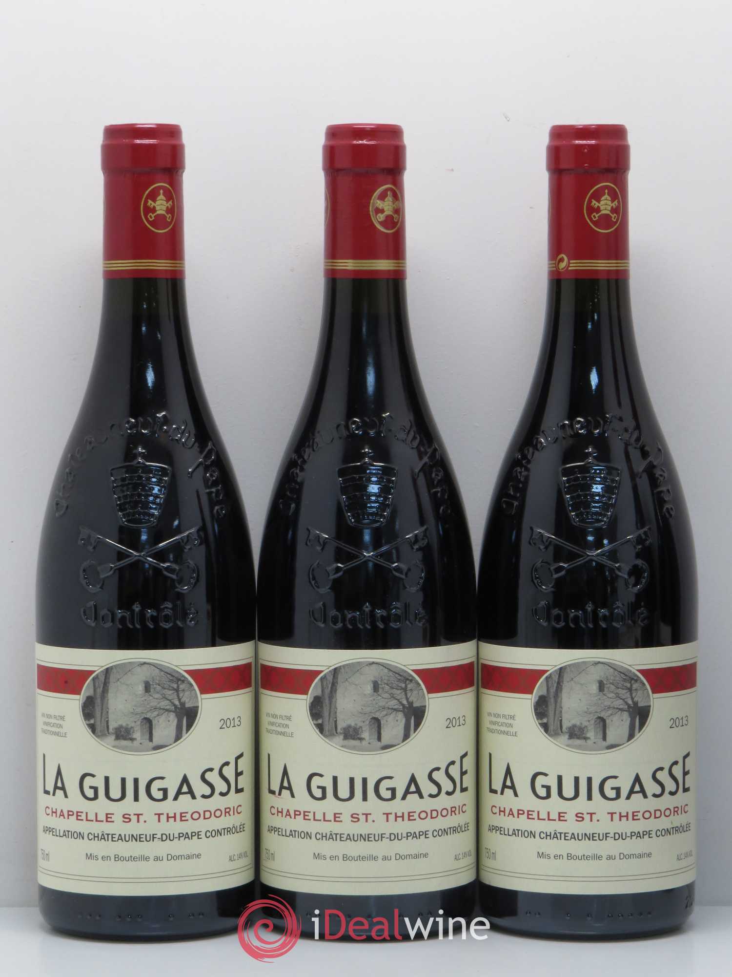 Châteauneuf-du-Pape La Guigasse Chapelle Saint Theodoric 2013 - Lot de 5 bouteilles - 1