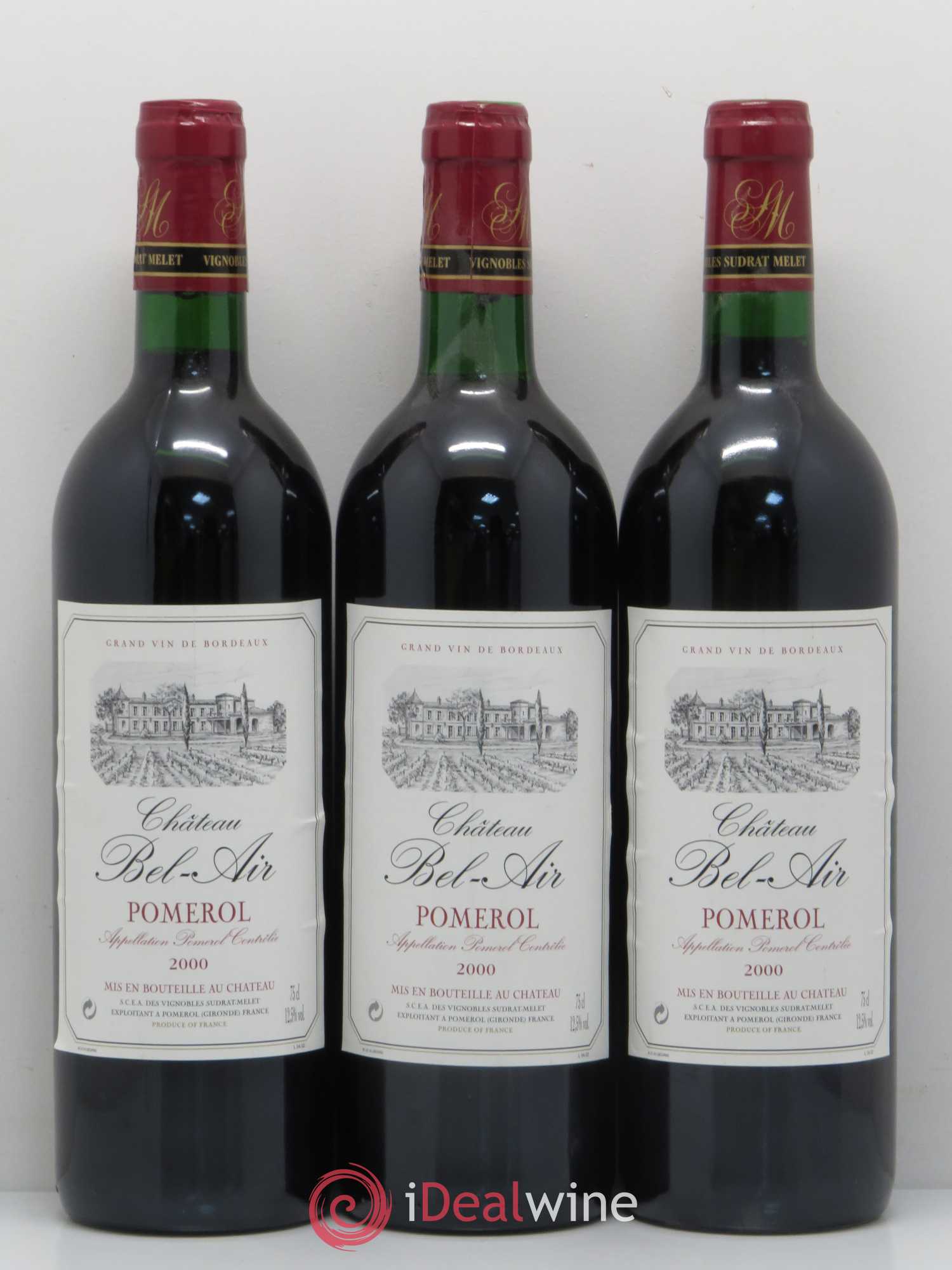 Château Bel Air 2000 - Lot de 3 bouteilles - 0