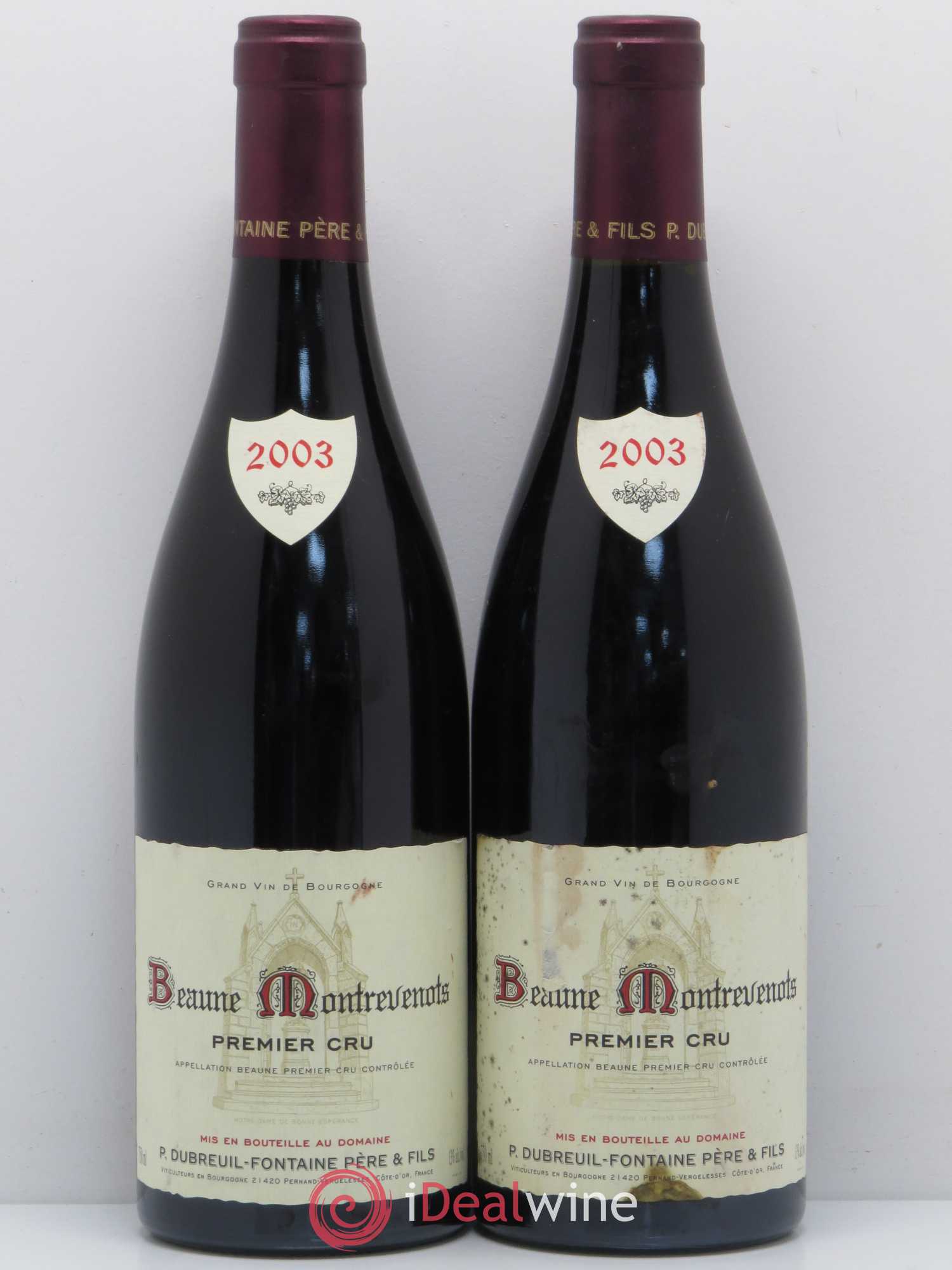 Beaune 1er Cru Montrevenots Domaine Dubreuil Fontaine 2003 - Lot de 5 bouteilles - 2