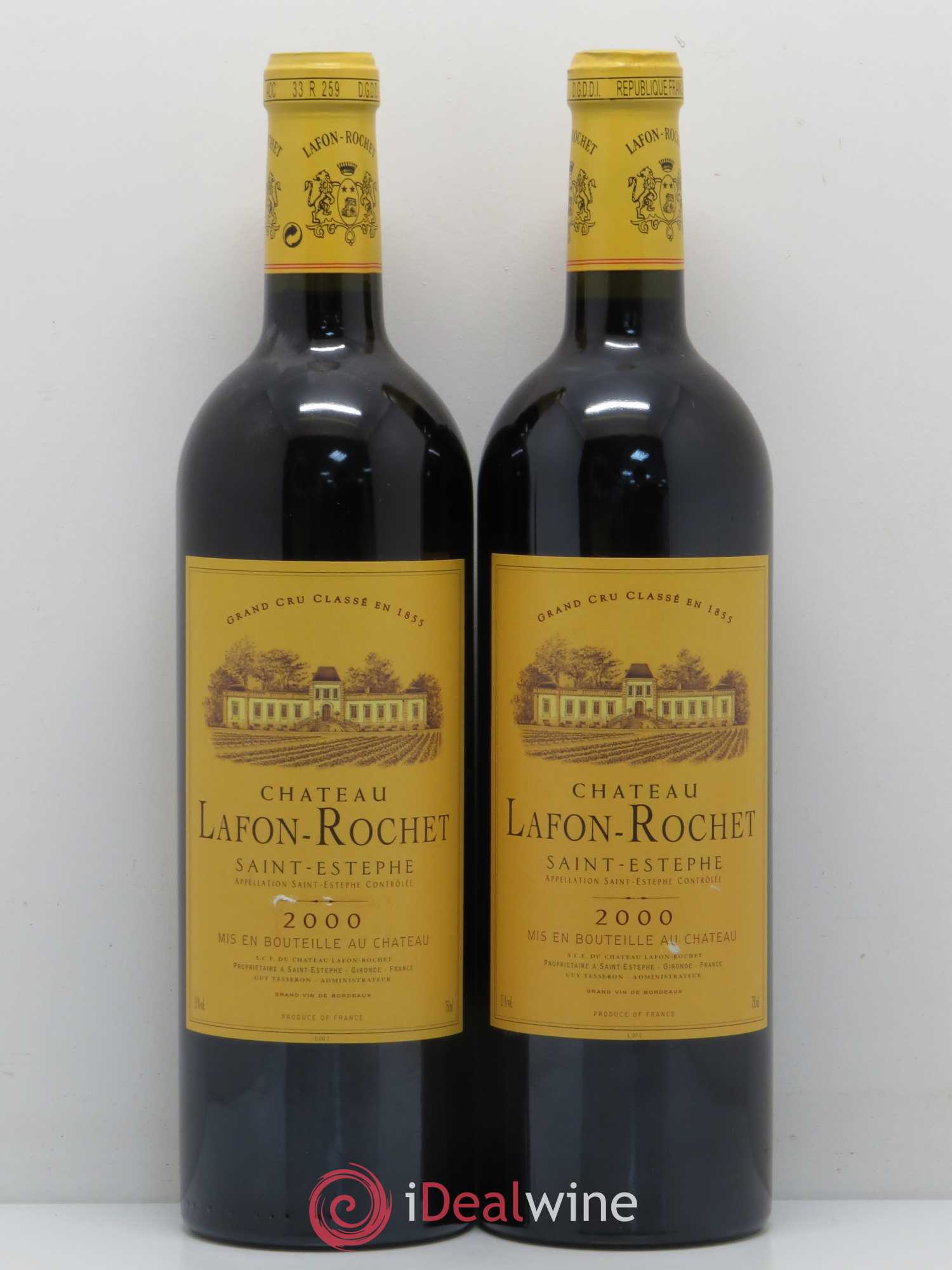 Château Lafon Rochet 4ème Grand Cru Classé 2000 - Lot de 5 bouteilles - 2
