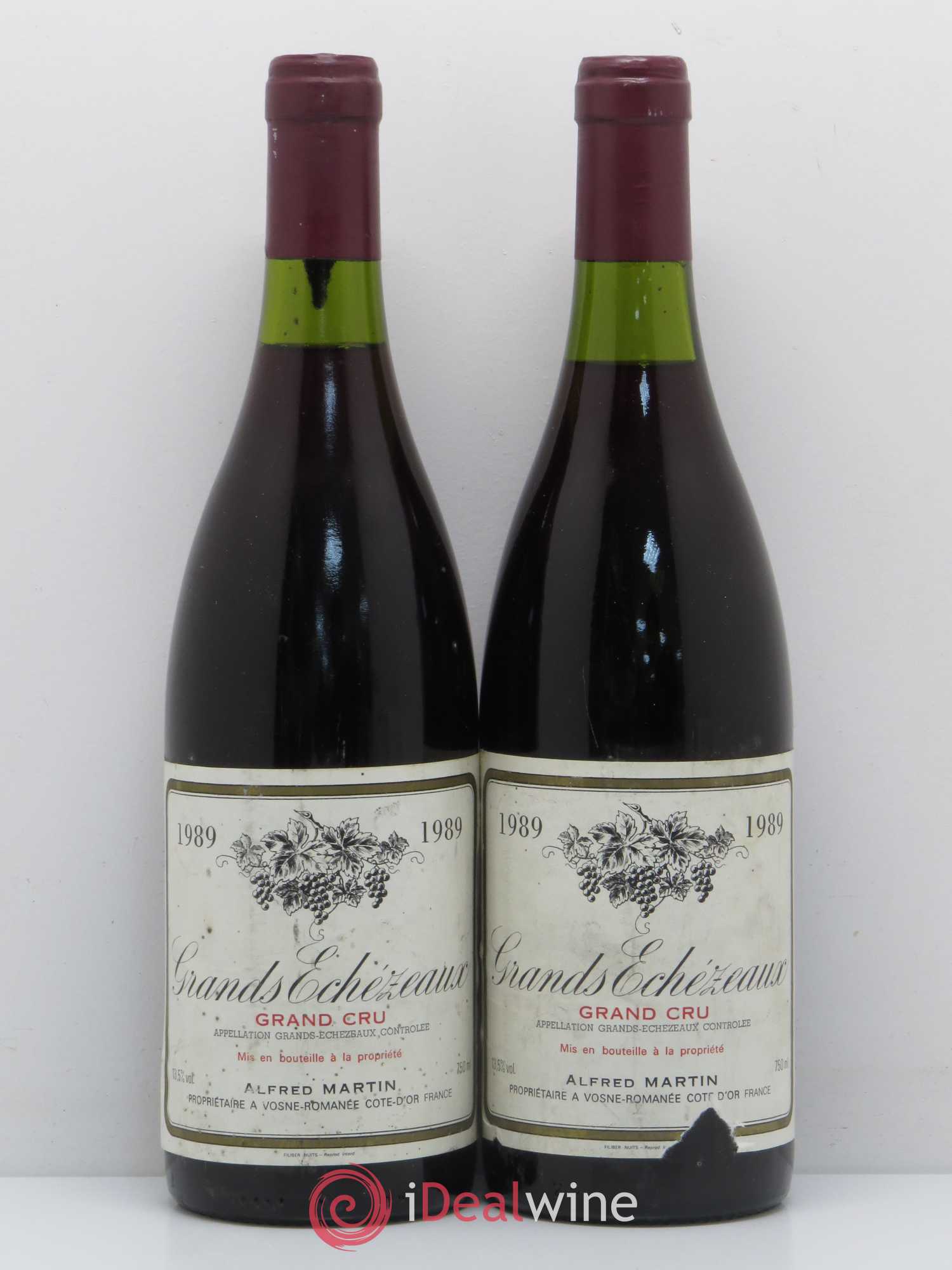 Grands-Echezeaux Grand Cru Alfred Martin 1989 - Lot de 2 bouteilles - 0