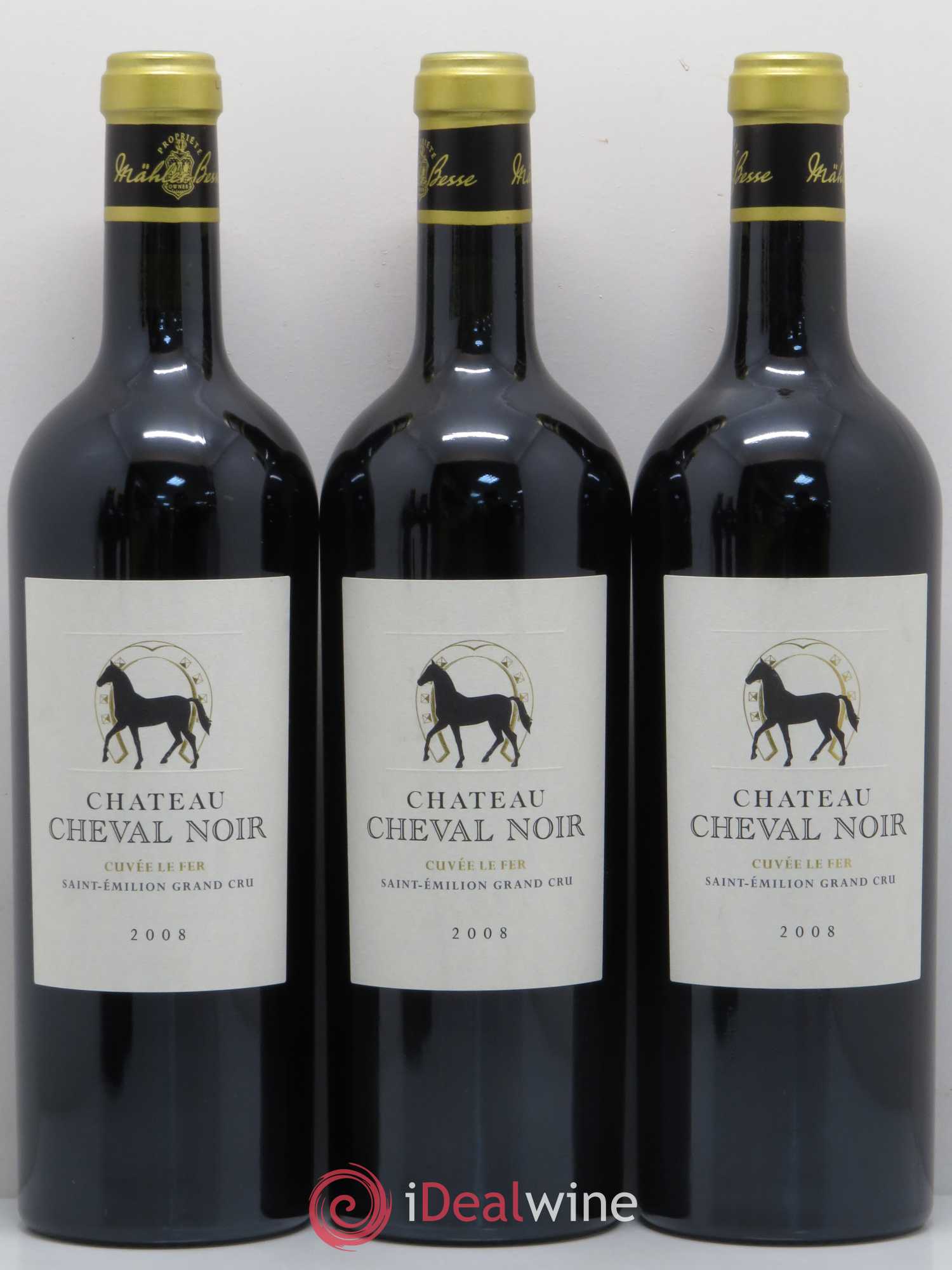 Château Cheval Noir Cuvée Le Fer 2008 - Lot de 5 bouteilles - 1