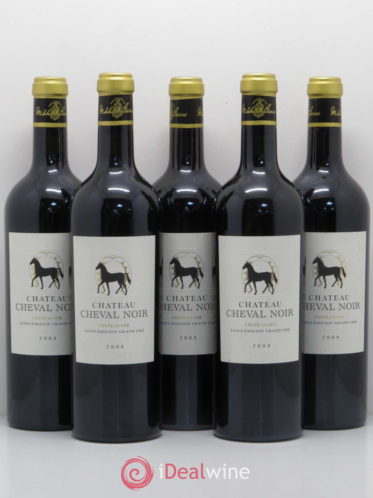 Château Cheval Noir Cuvée Le Fer 2008 - Lot de 5 bouteilles - 0