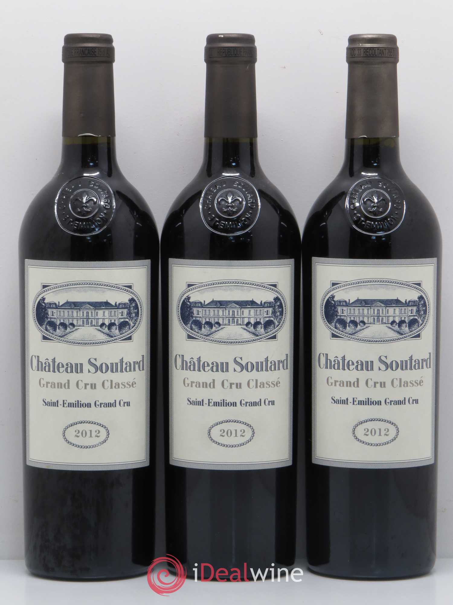 Château Soutard Grand Cru Classé 2012 - Lot de 3 bouteilles - 0