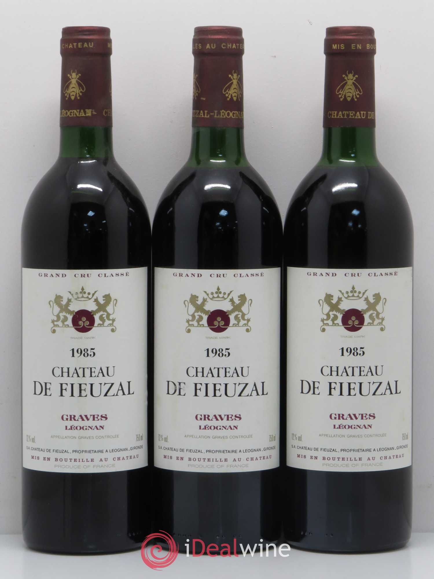 Château de Fieuzal Cru Classé de Graves 1985 - Lot de 3 bouteilles - 0