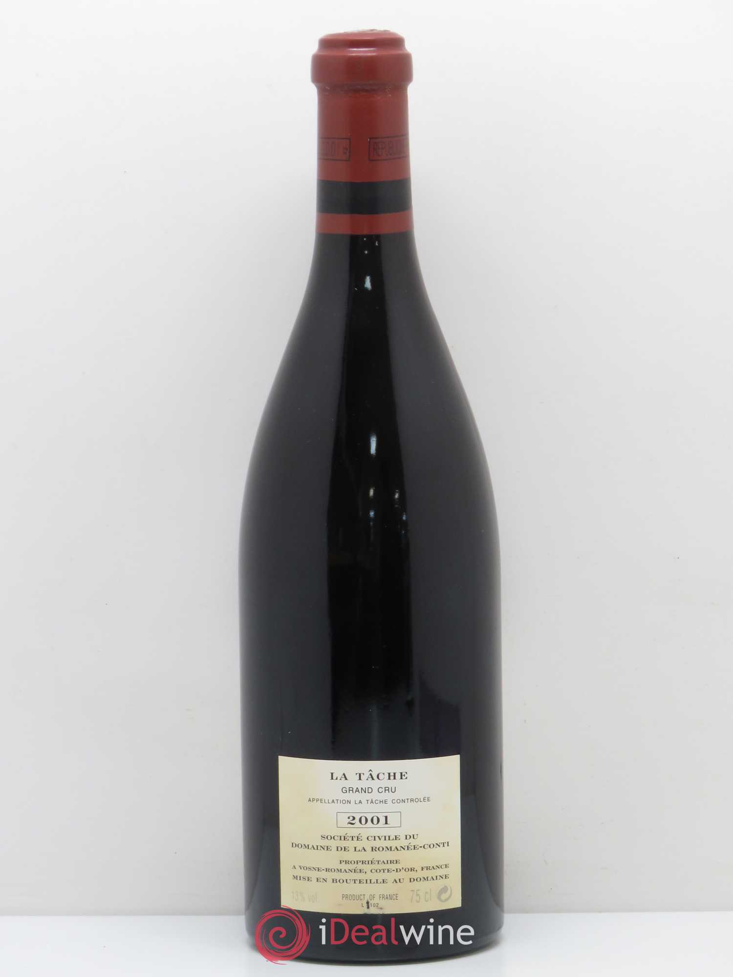 La Tâche Grand Cru Domaine de la Romanée-Conti 2001 - Lot de 1 bouteille - 1