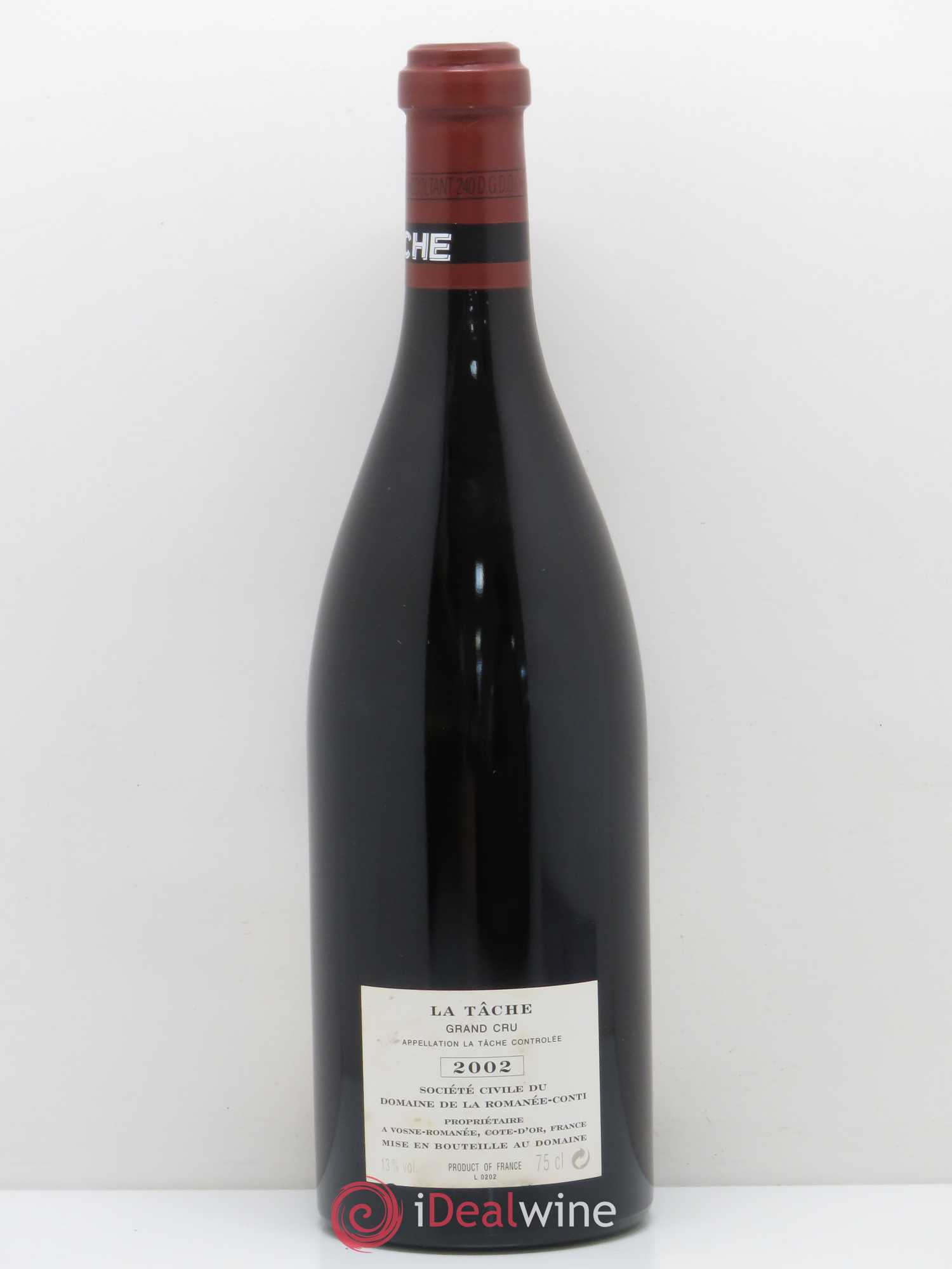 La Tâche Grand Cru Domaine de la Romanée-Conti 2002 - Lot de 1 bouteille - 1