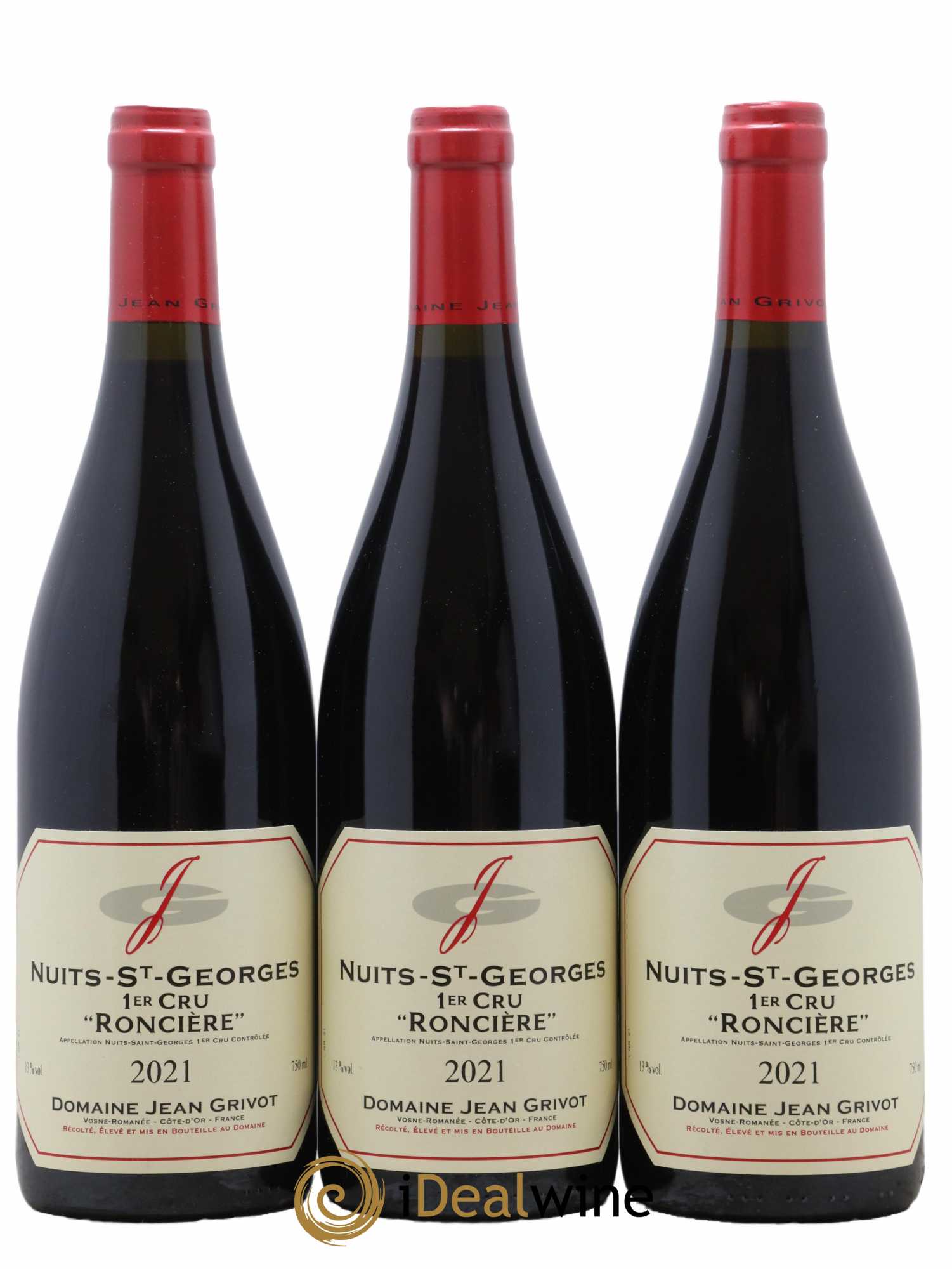 Nuits-Saint-Georges 1er Cru Roncière Jean Grivot 2021 - Lot de 3 bouteilles - 0