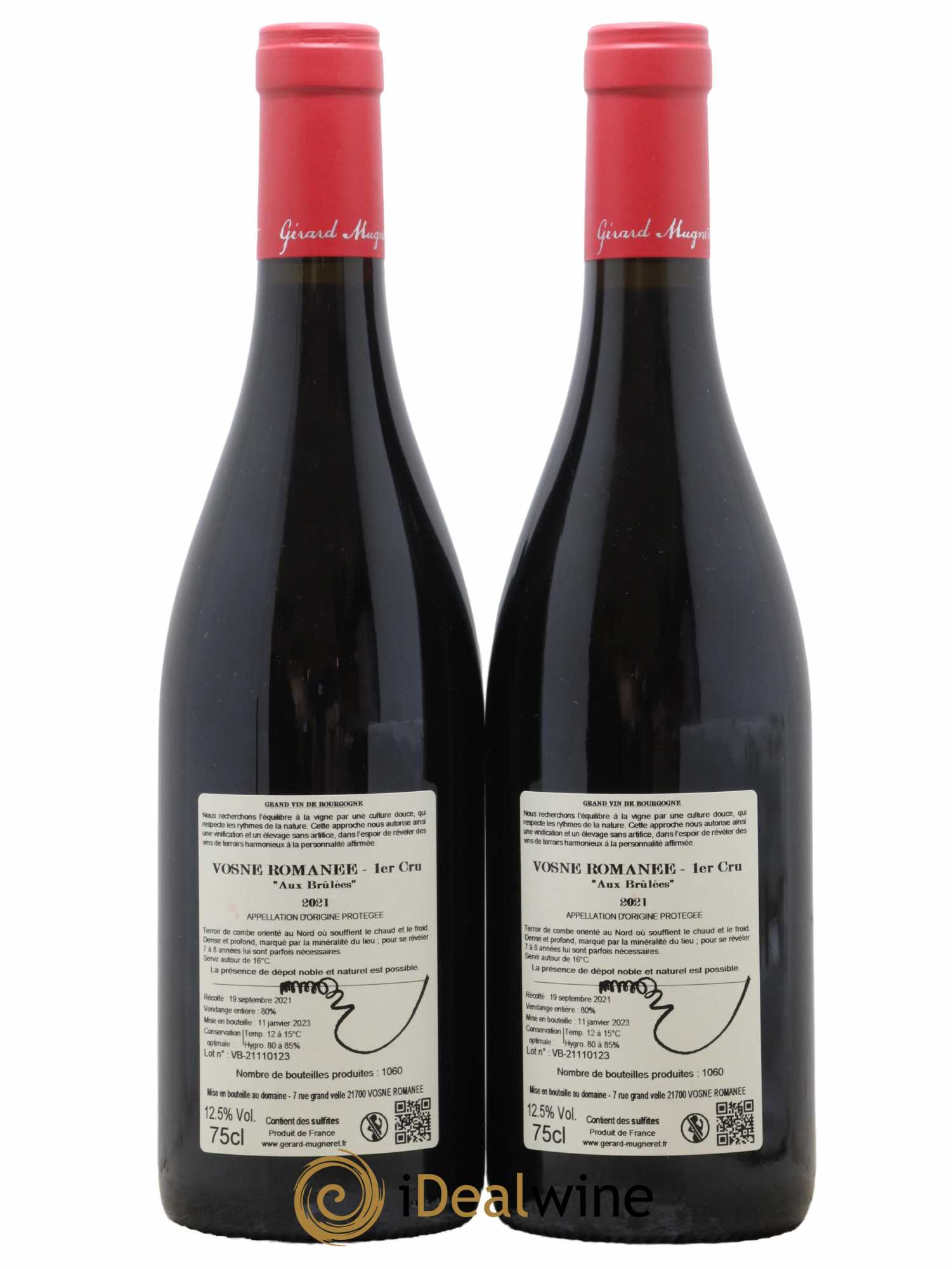 Vosne-Romanée 1er Cru Les Brulées Gérard Mugneret 2021 - Lot de 2 bouteilles - 1