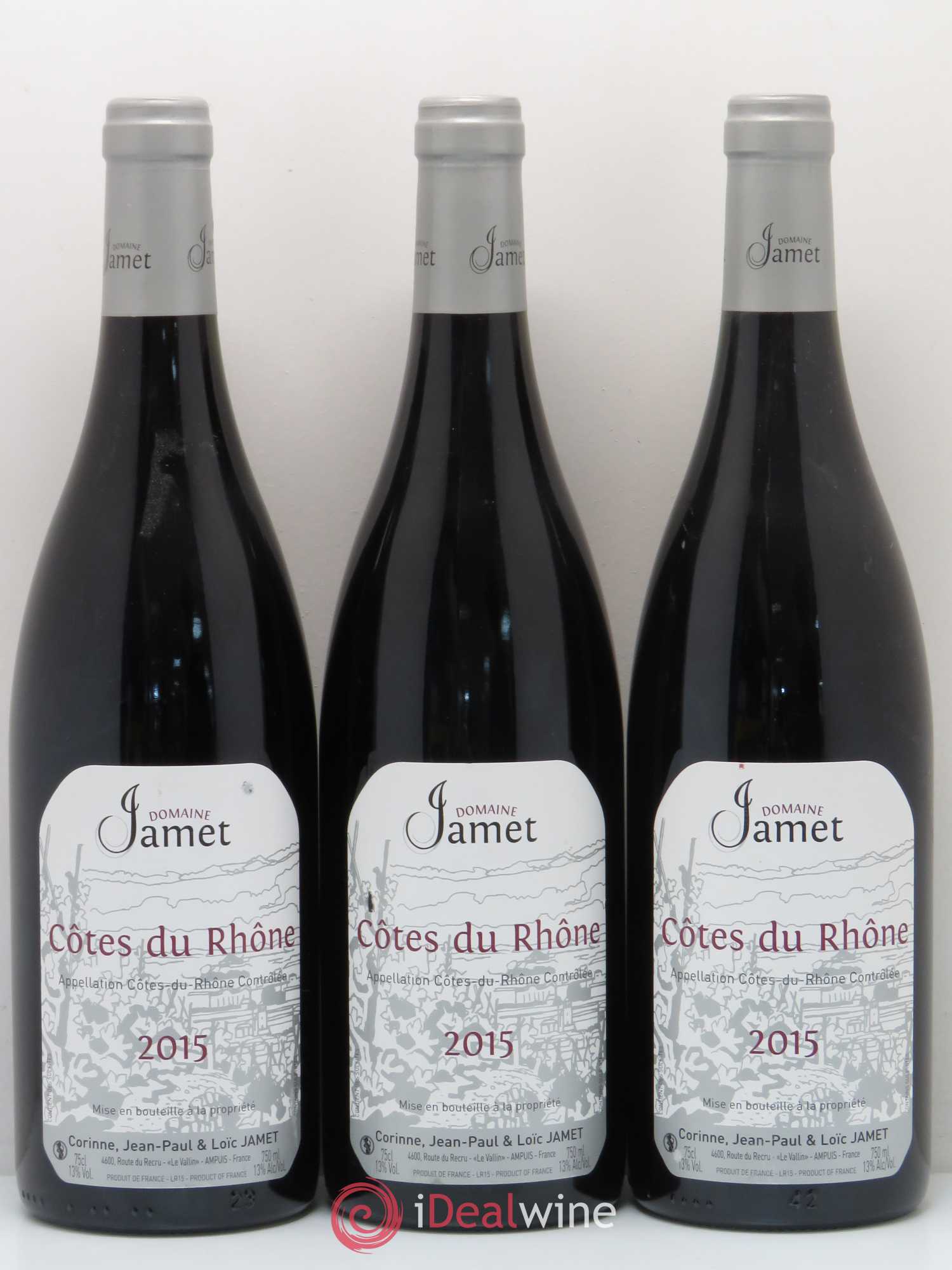 Côtes-du-Rhône Jamet (Domaine) 2015 - Lot de 6 bouteilles - 1
