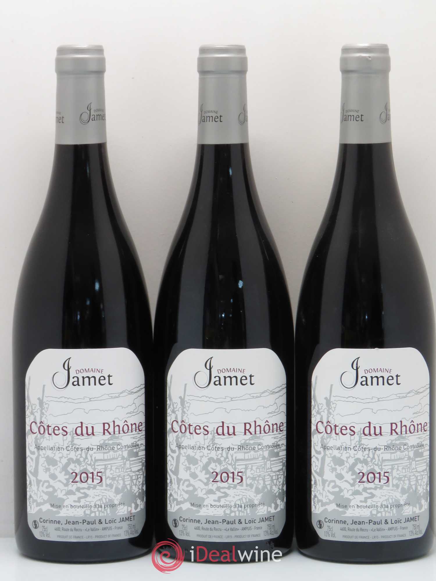 Côtes-du-Rhône Jamet (Domaine) 2015 - Lot de 6 bouteilles - 2