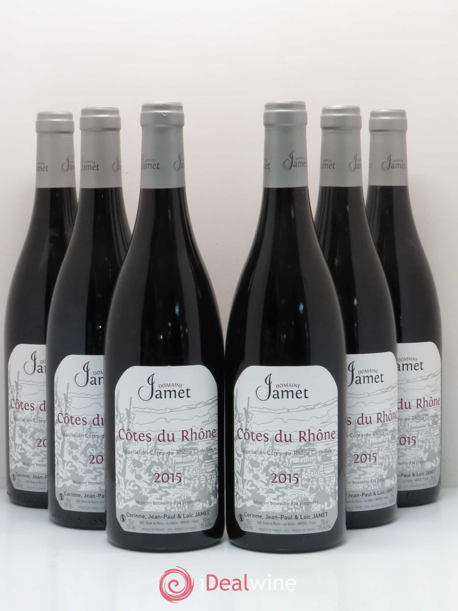 Côtes-du-Rhône Jamet (Domaine) 2015 - Lot de 6 bouteilles - 0