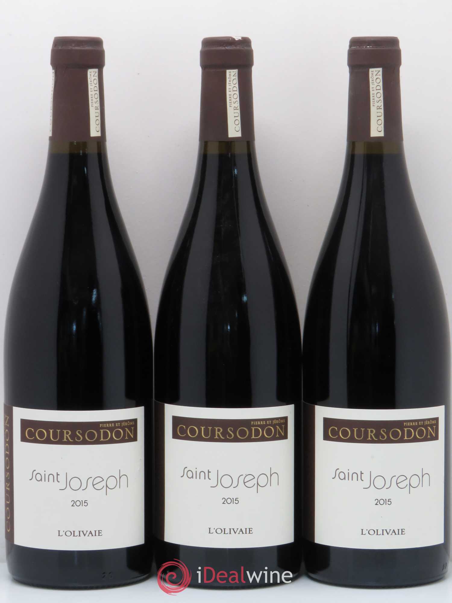 Saint-Joseph L'Olivaie Pierre et Jérôme Coursodon 2015 - Lot de 3 bouteilles - 0