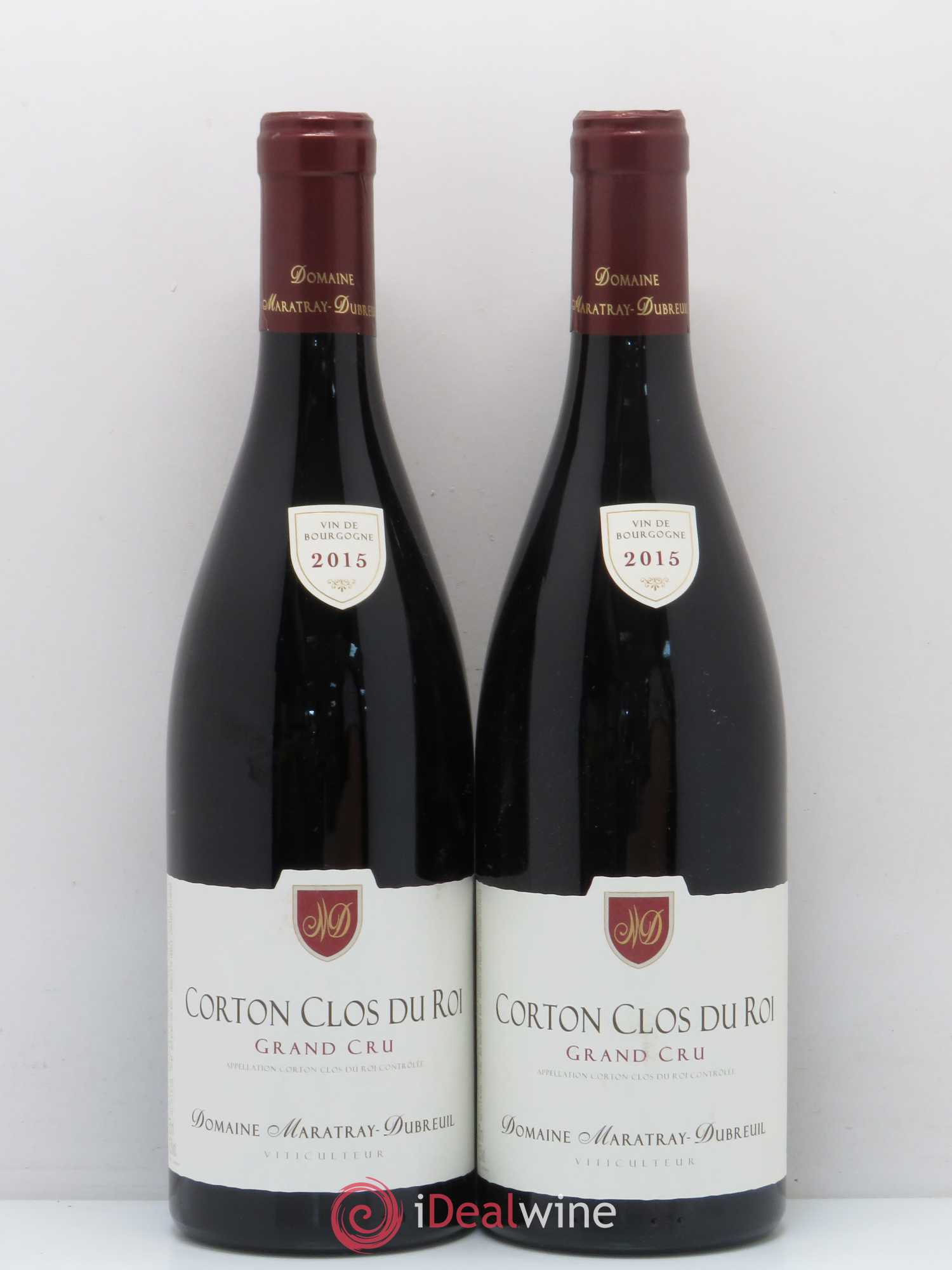 Corton Grand Cru Clos Du Roy Domaine Maratray Dubreuil 2015 - Posten von 2 Flaschen - 0