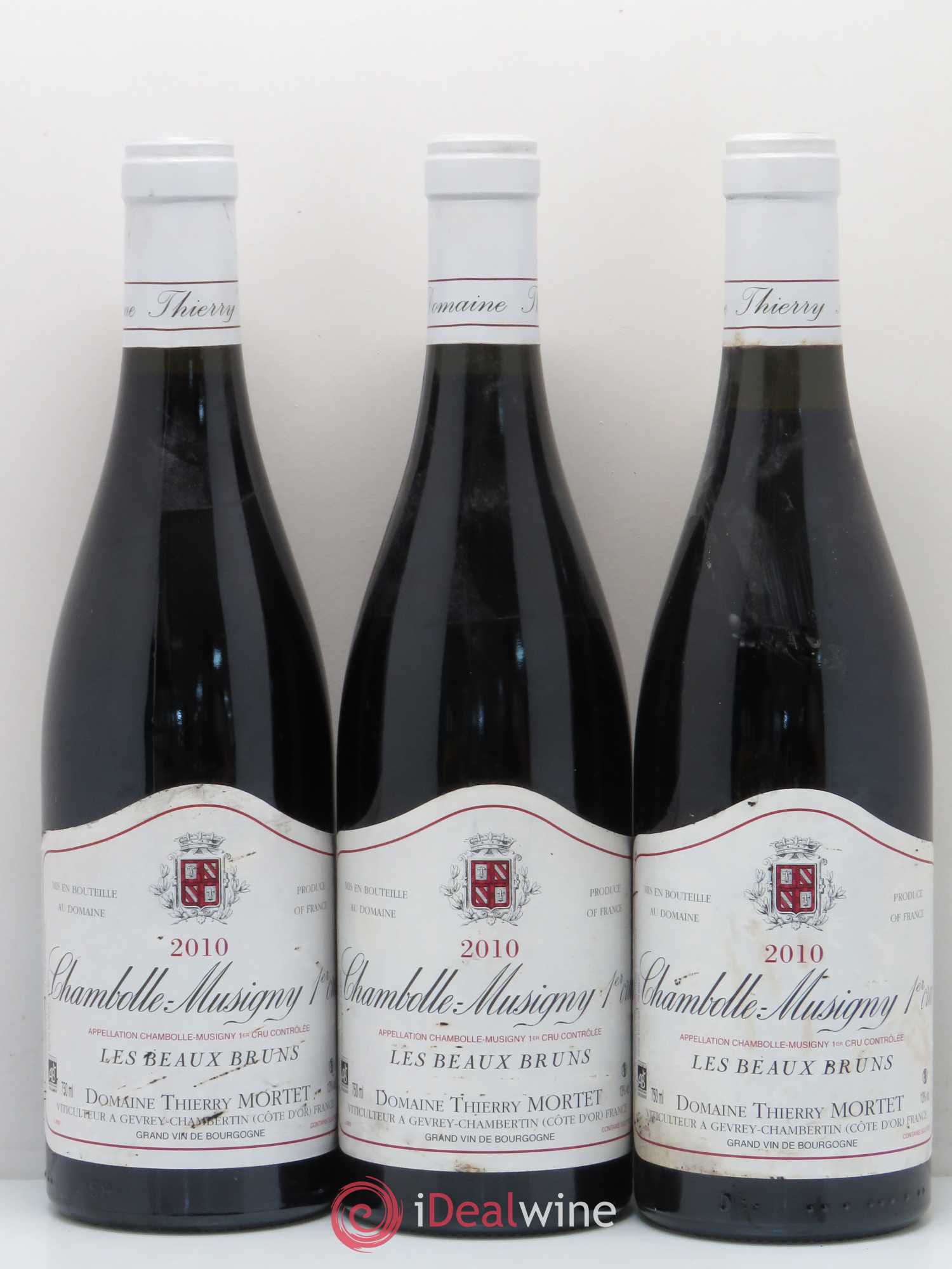 Chambolle-Musigny 1er Cru Aux Beaux Bruns Thierry Mortet (Domaine) 2010 - Lot de 3 bouteilles - 0
