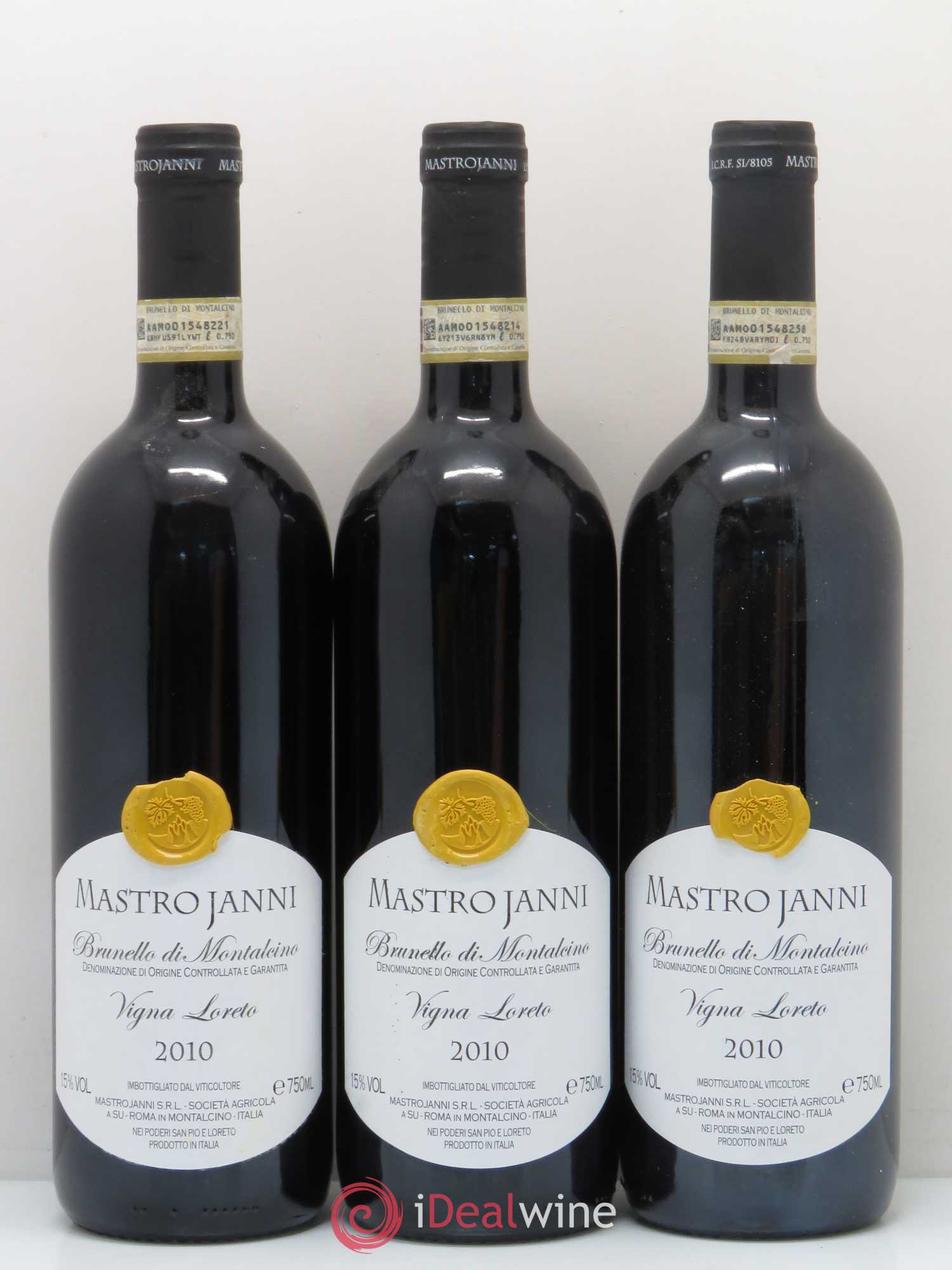 Brunello di Montalcino Mastrojanni Vigna Lloreto 2010 - Lot de 3 bouteilles - 0