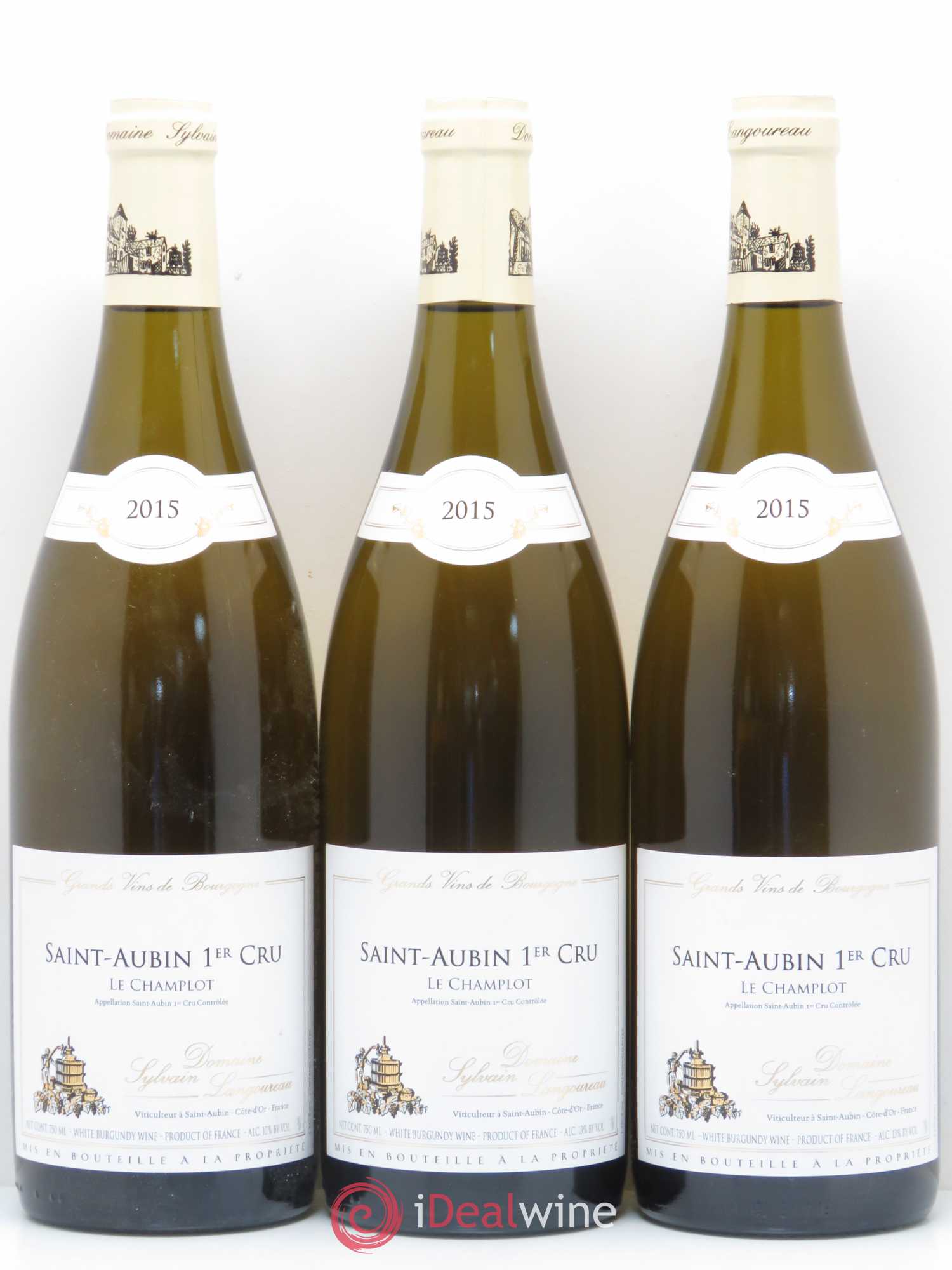 Saint-Aubin 1er Cru Le Champlot Langoureau 2015 - Lot de 3 bouteilles - 0