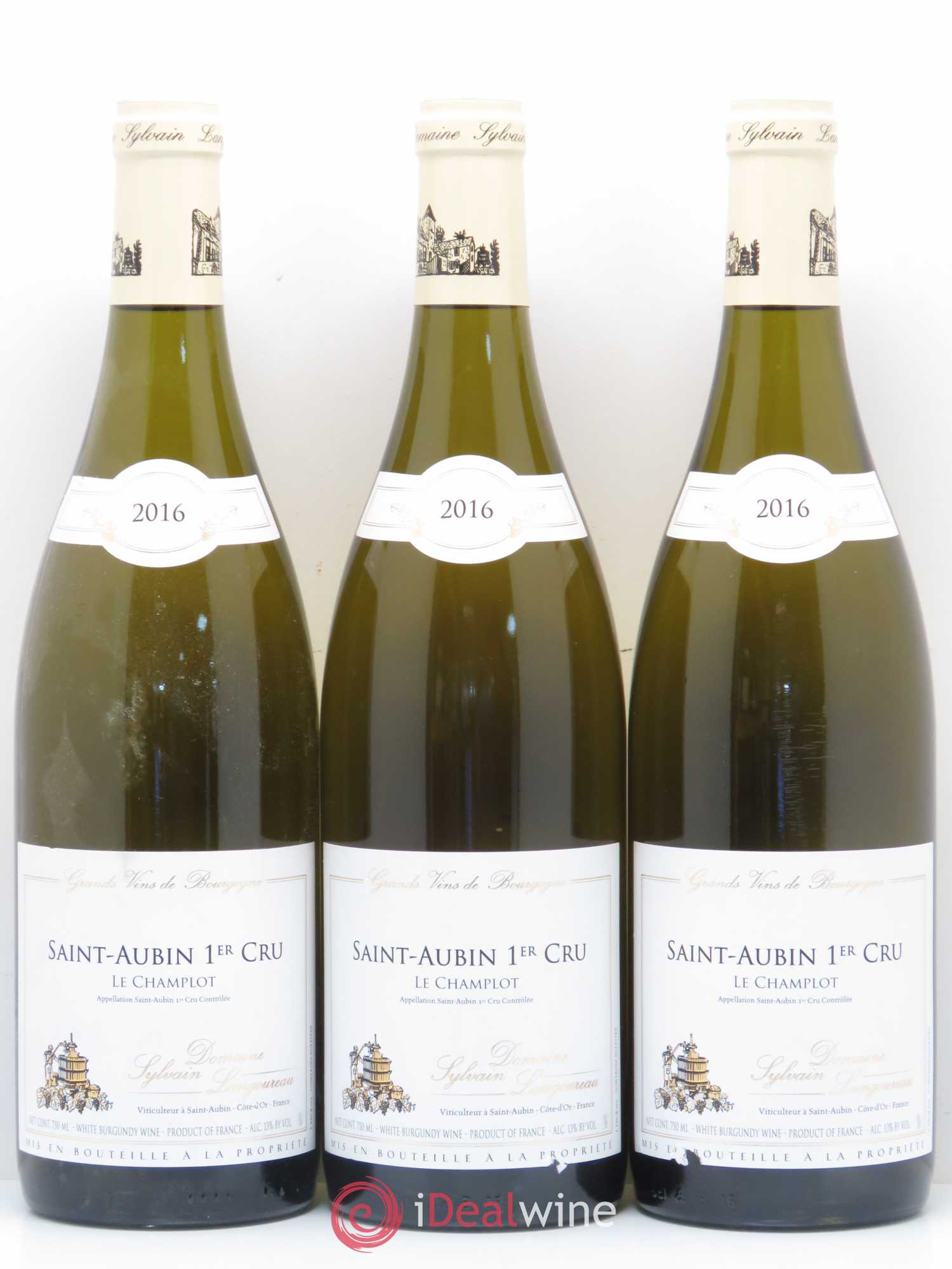 Saint-Aubin 1er Cru Le Champlot Langoureau 2016 - Lot de 3 bouteilles - 0