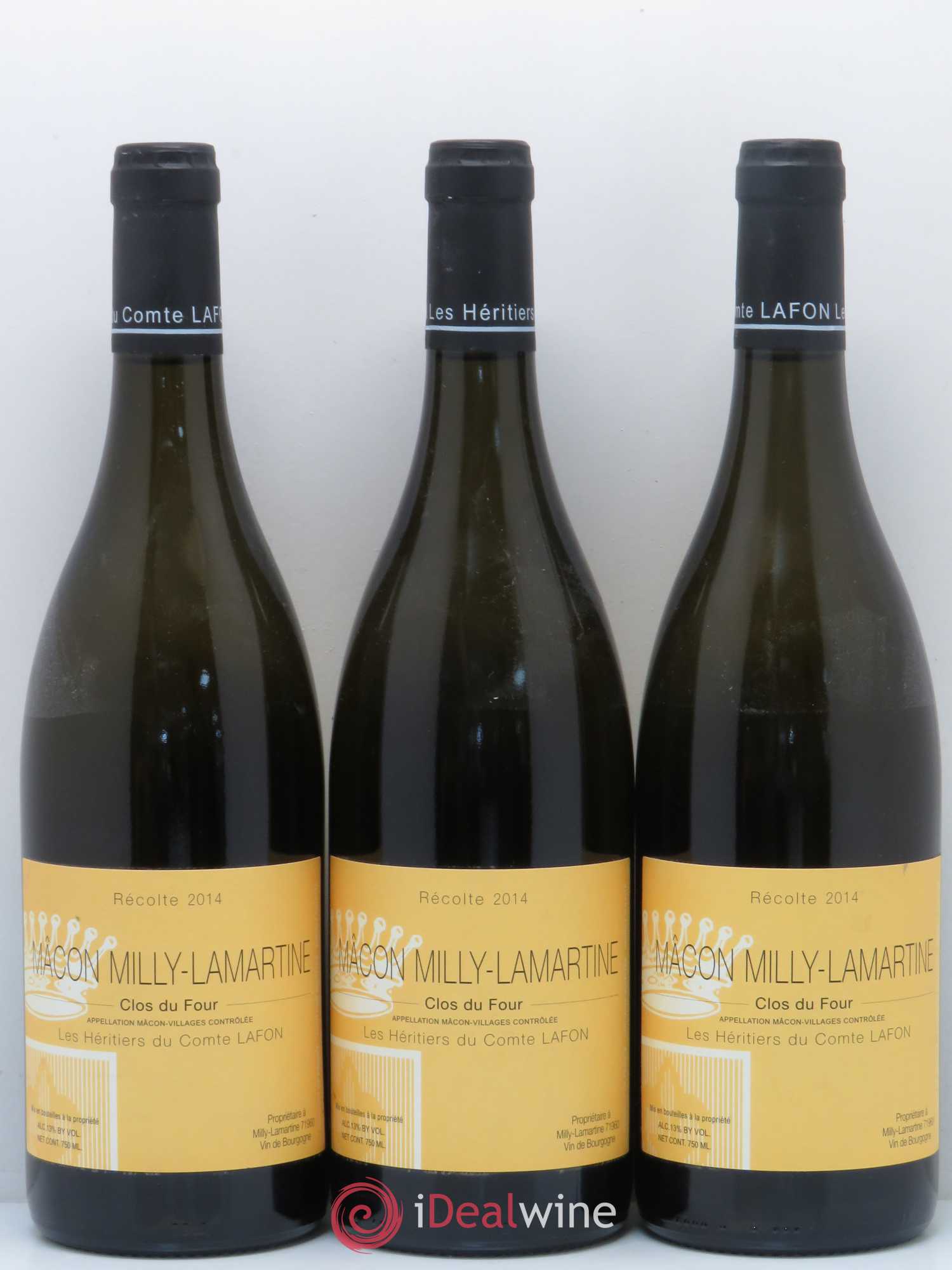 Mâcon Milly-Lamartine Clos du Four Héritiers du Comte Lafon (Domaine des) 2014 - Lot de 5 bouteilles - 1