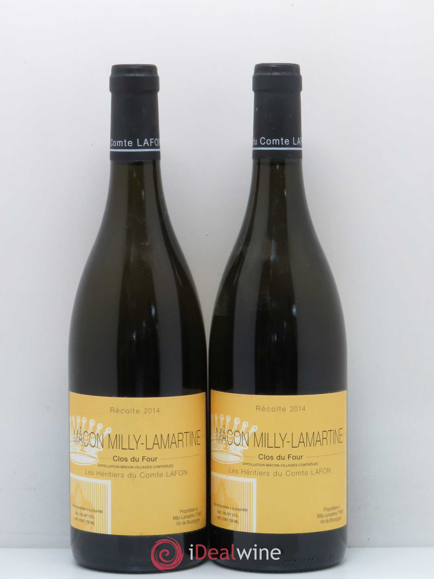 Mâcon Milly-Lamartine Clos du Four Héritiers du Comte Lafon (Domaine des) 2014 - Lot de 5 bouteilles - 2