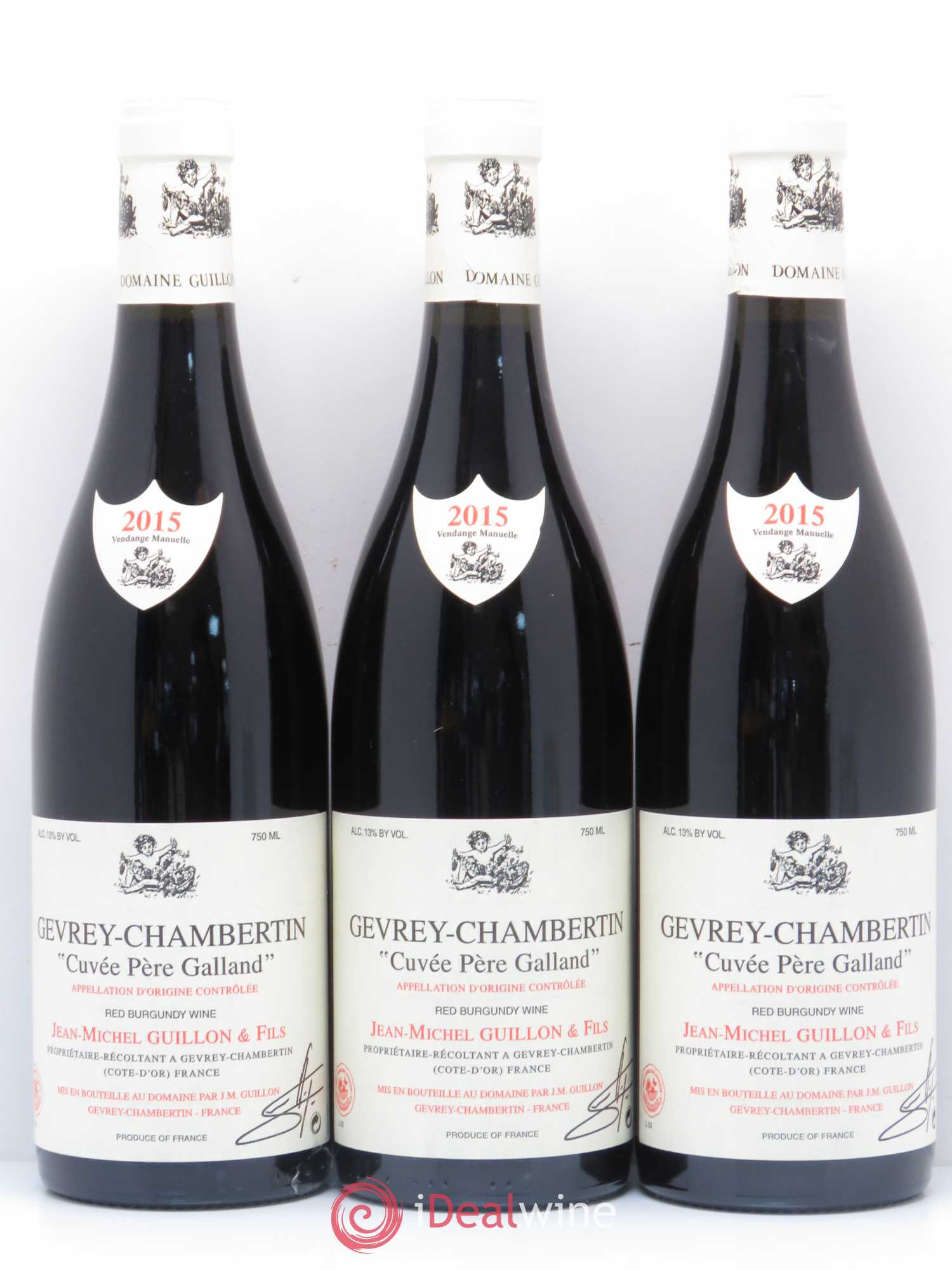 Gevrey-Chambertin Cuvée Père Galland Jean-Michel Guillon 2015 - Posten von 3 Flaschen - 0