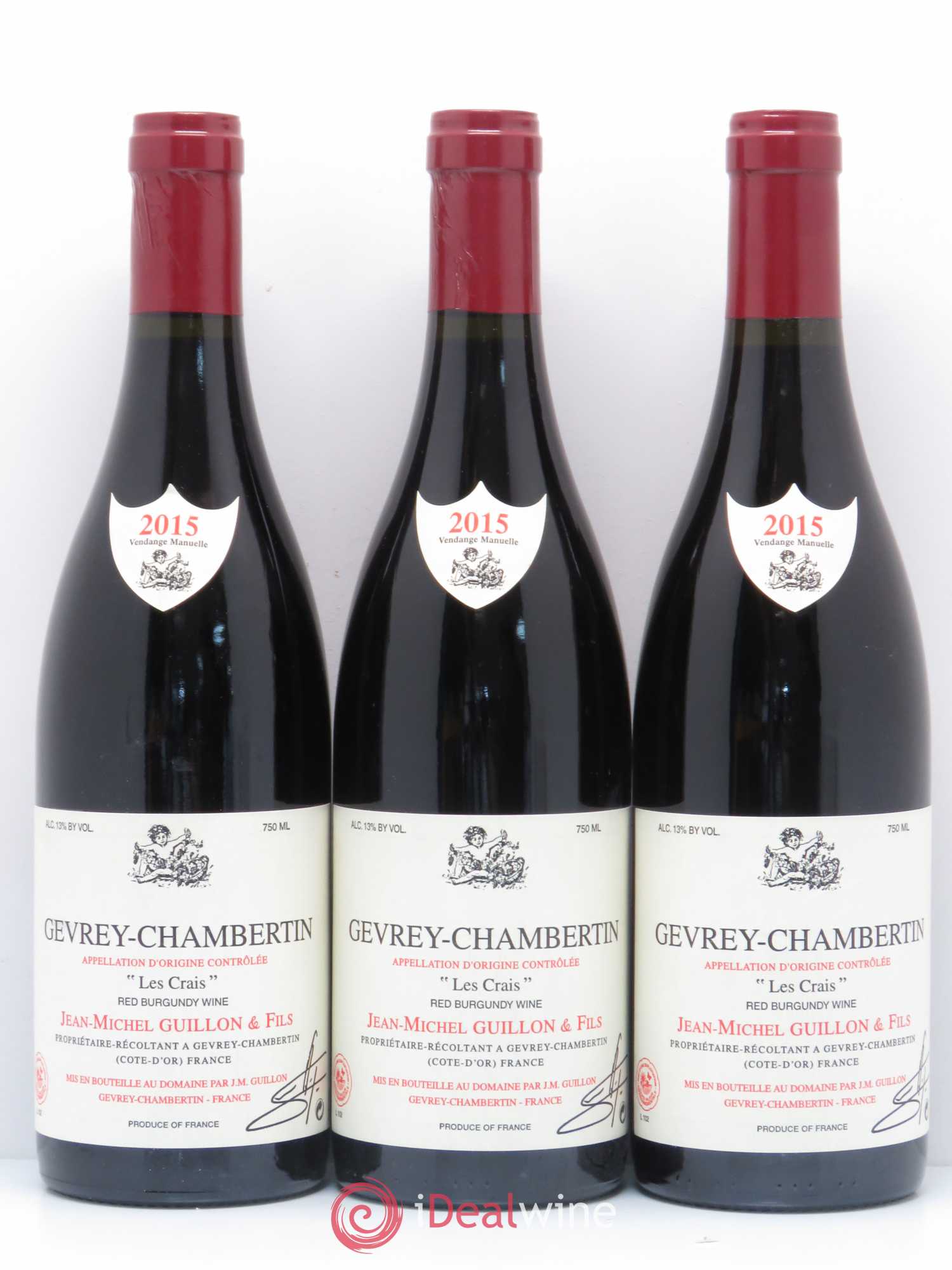 Gevrey-Chambertin Les Crais Jean-Michel Guillon 2015 - Posten von 3 Flaschen - 0