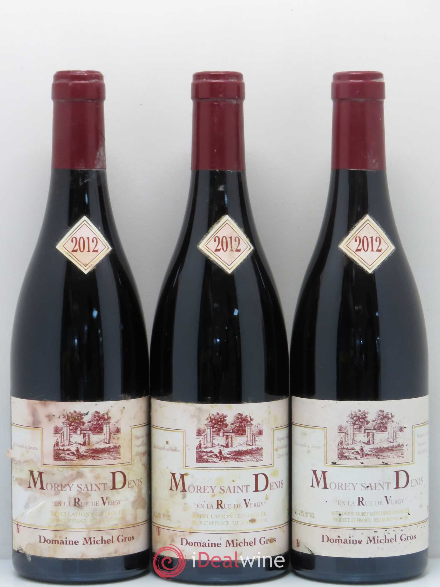 Morey-Saint-Denis En La Rue De Vergy Domaine Michel Gros 2012 - Posten von 3 Flaschen - 0