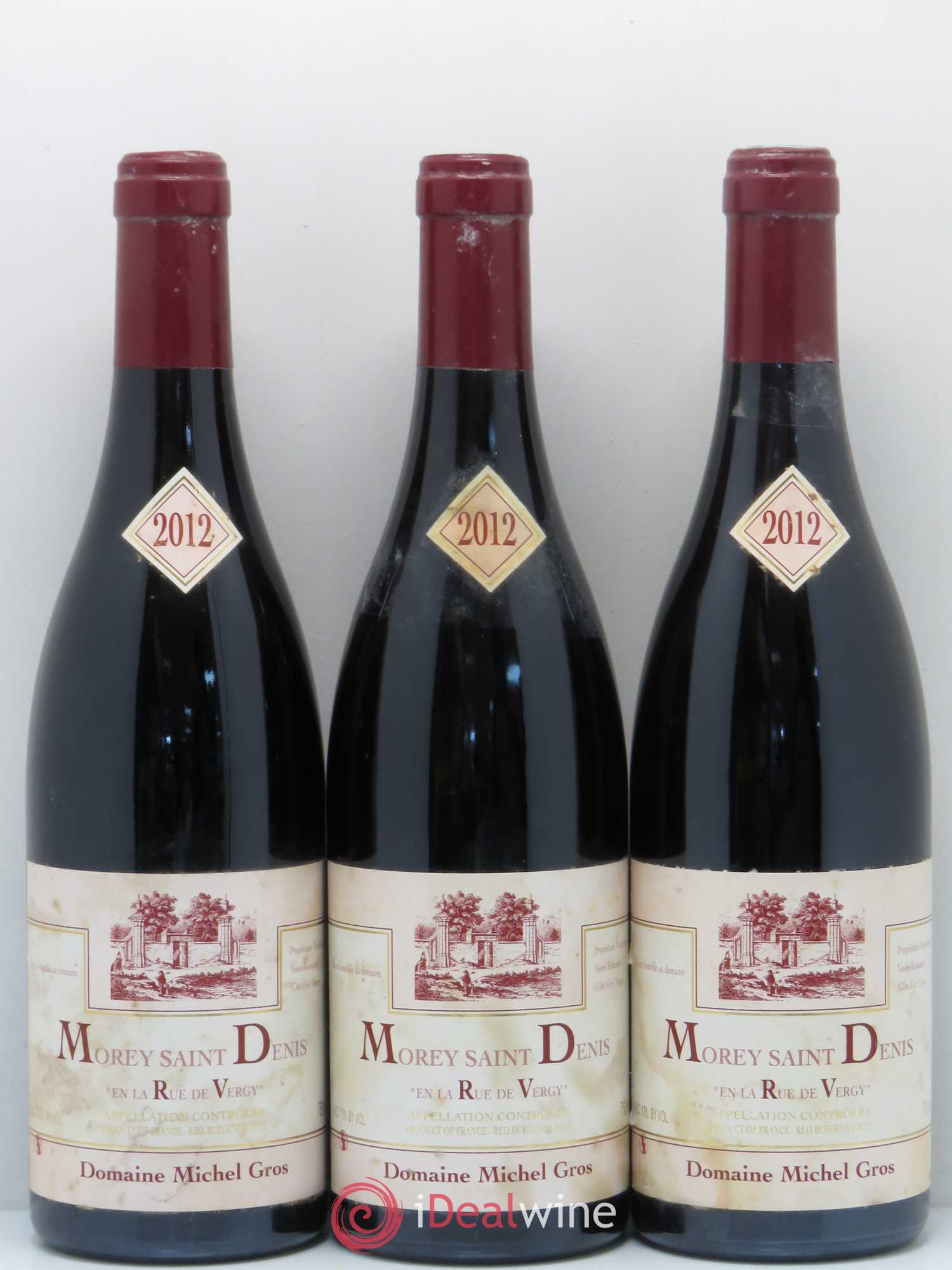 Morey-Saint-Denis 1er Cru En La Rue De Vergy Domaine Michel Gros 2012 - Posten von 3 Flaschen - 0