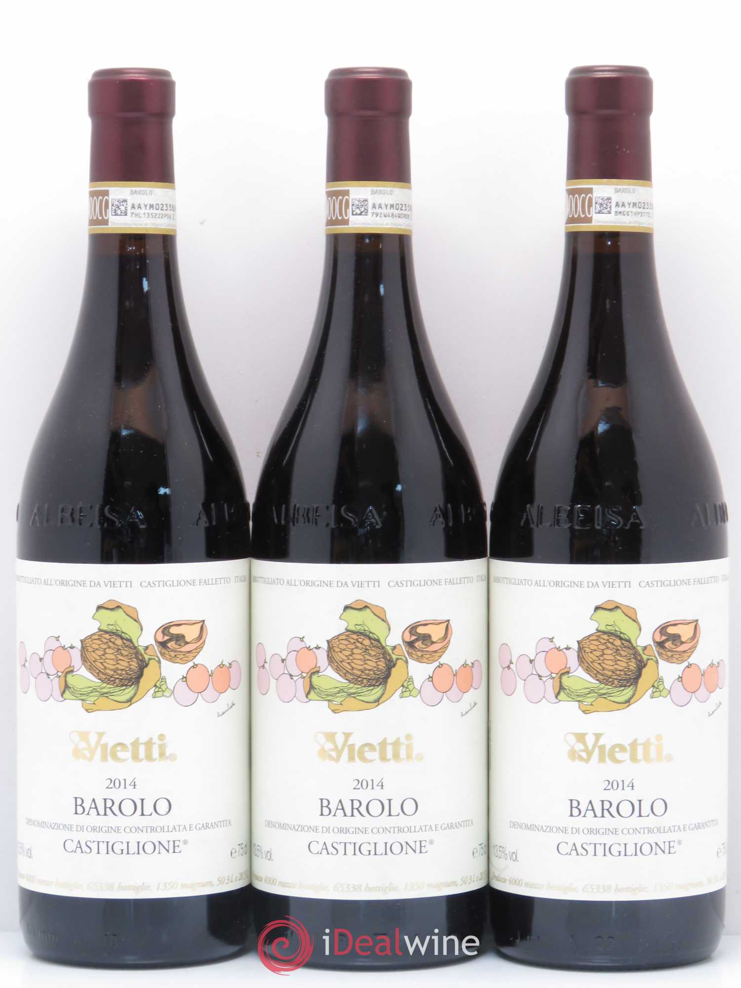 Barolo Vietti Castiglione 2014 - Posten von 3 Flaschen - 0