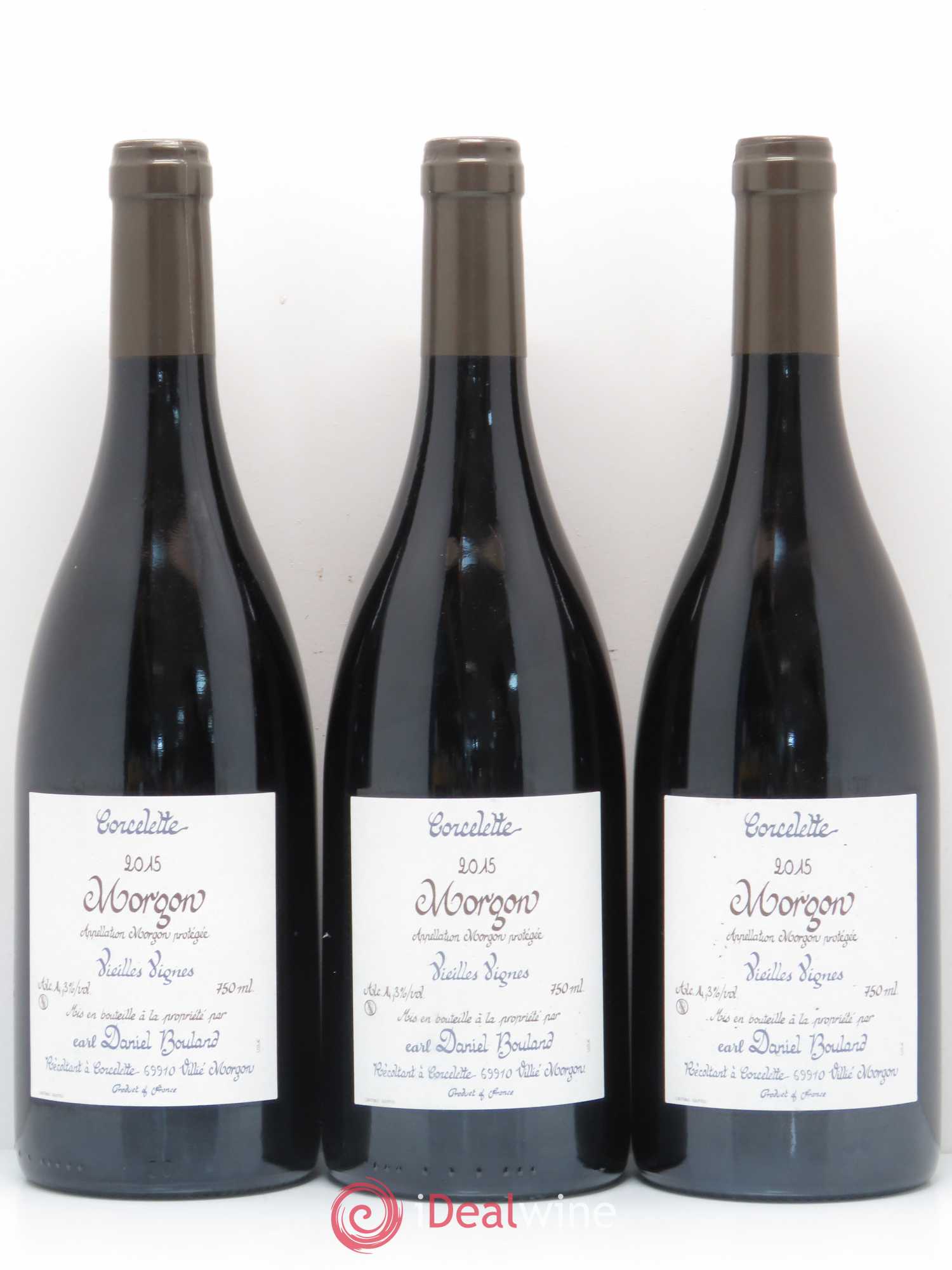 Morgon Corcelette Daniel Bouland (Domaine) Vieilles Vignes 2015 - Lot de 3 bouteilles - 0