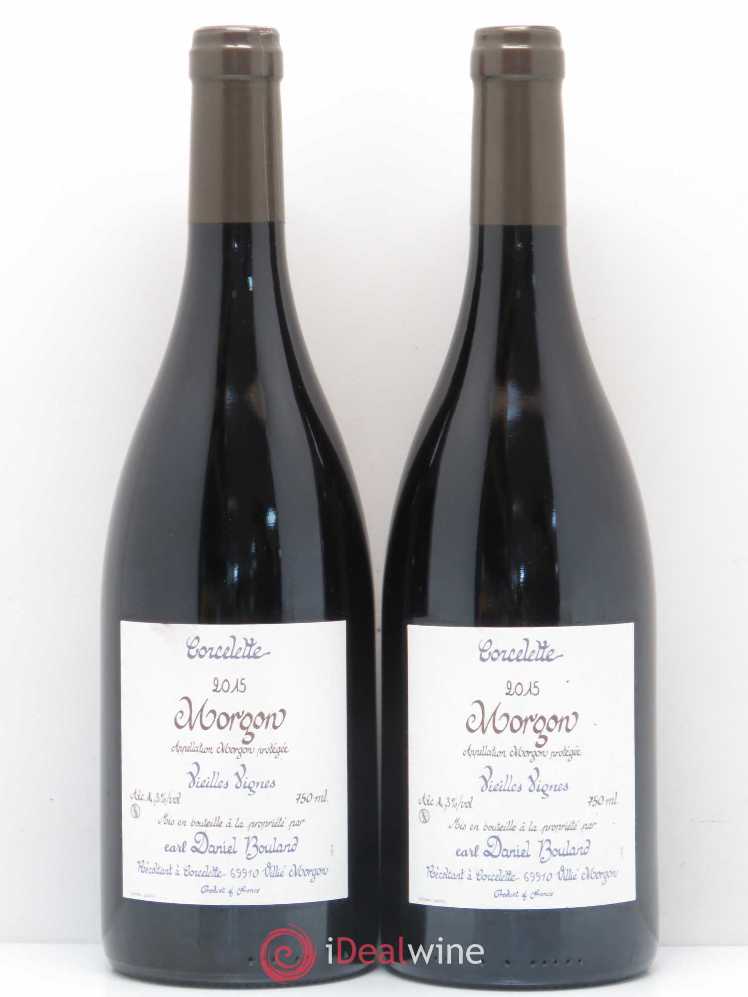 Morgon Corcelette Daniel Bouland (Domaine) Vieilles Vignes 2015 - Lot de 2 bouteilles - 0