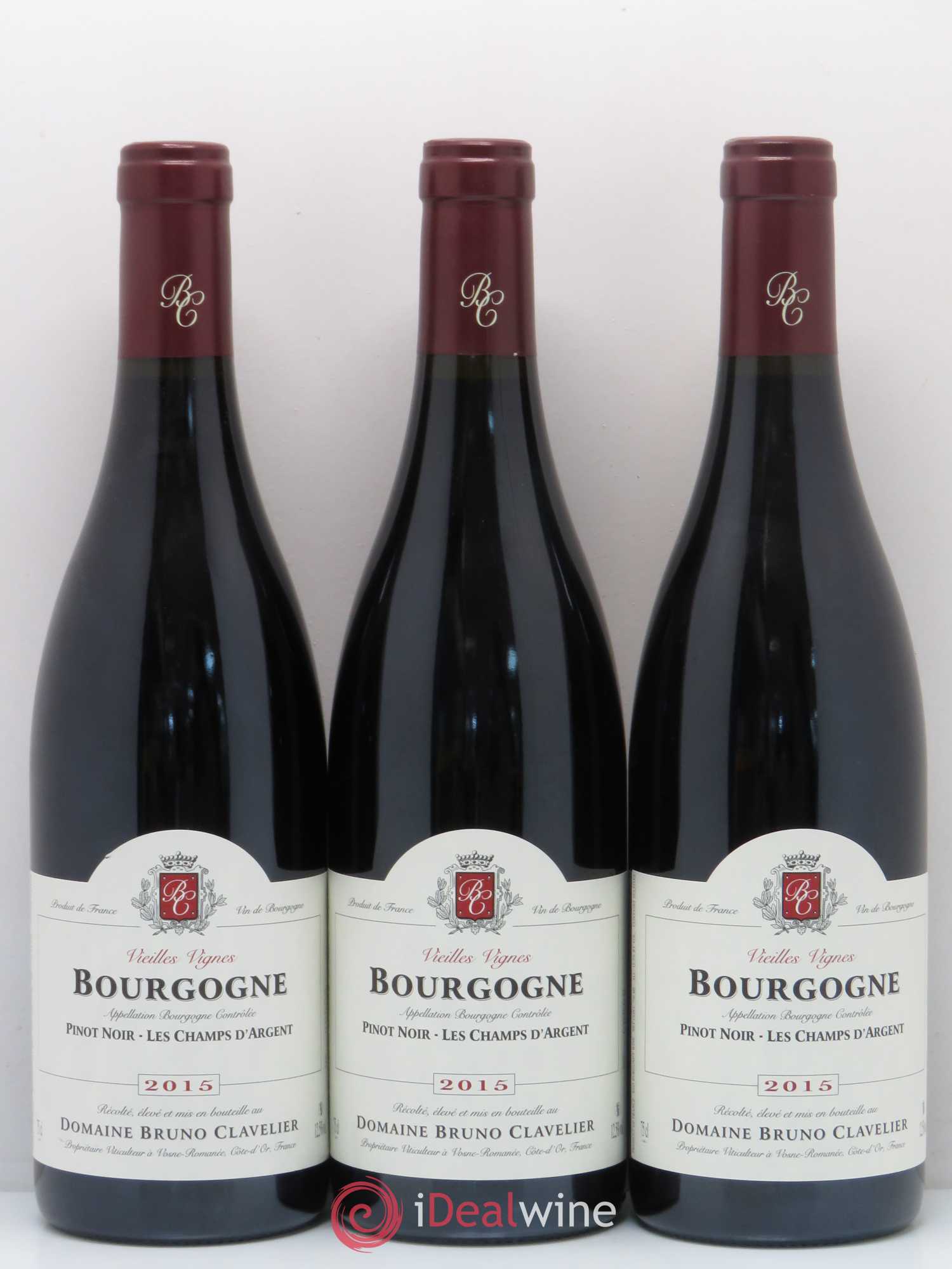 Bourgogne Vieilles Vignes Les Champs D'Argent Domaine Bruno Clavelier 2015 - Posten von 5 Flaschen - 1