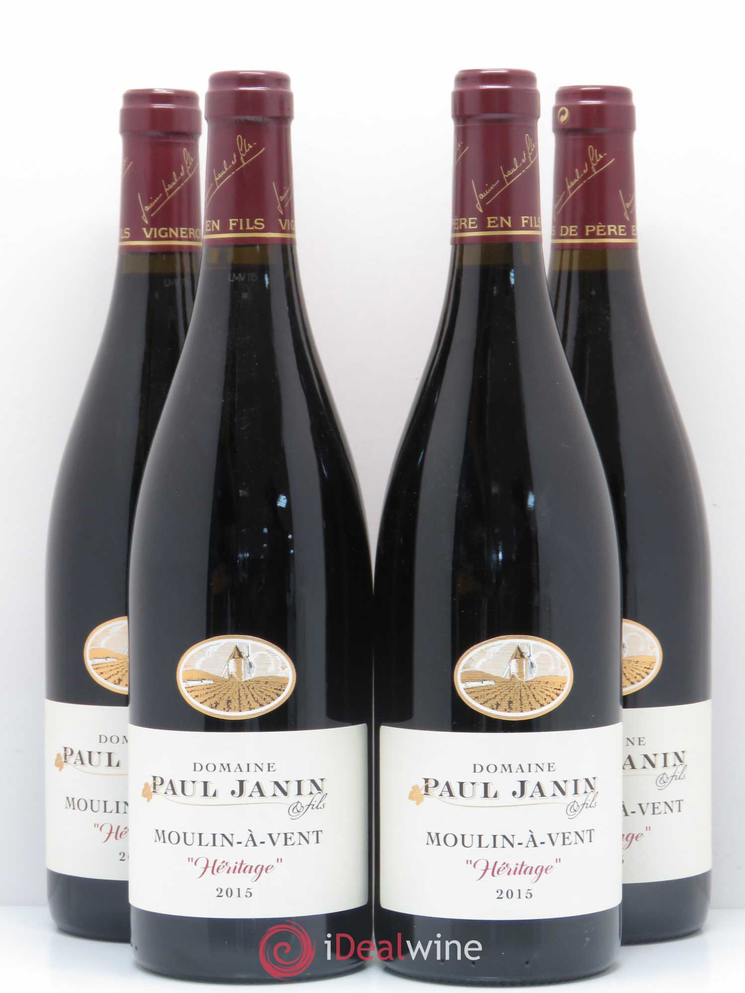 Moulin-à-Vent Heritage du Tremblay Paul Janin et Fils 2015 - Posten von 4 Flaschen - 0