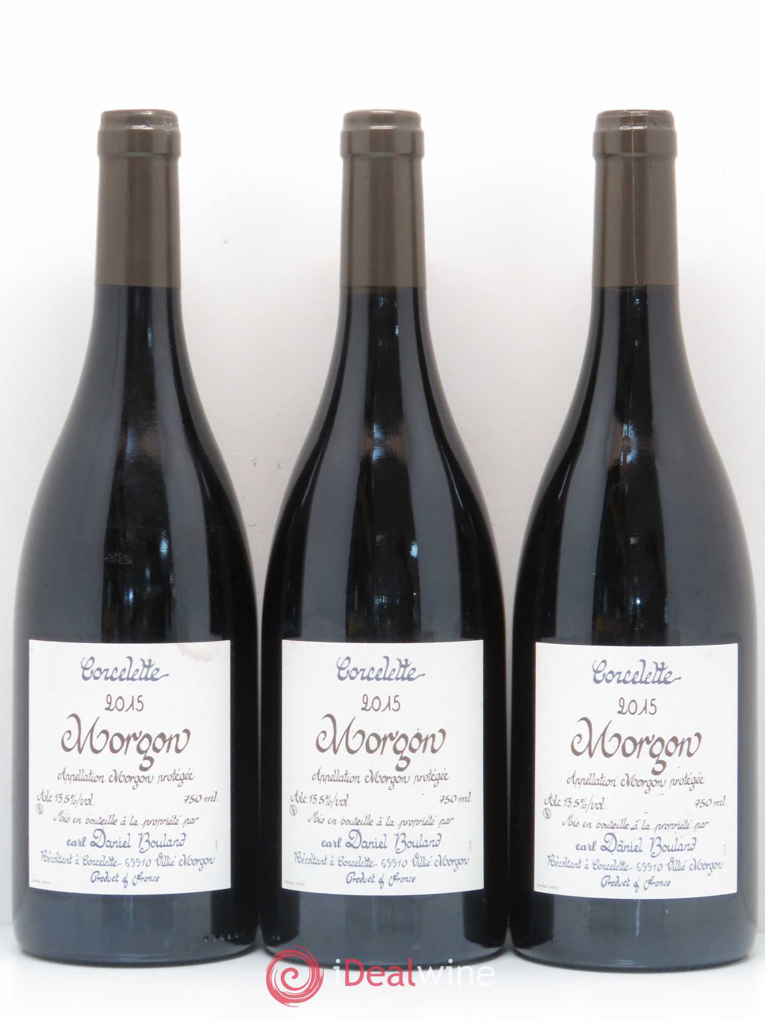Morgon Corcelette Vieilles Vignes Daniel Bouland 2015 - Posten von 3 Flaschen - 0