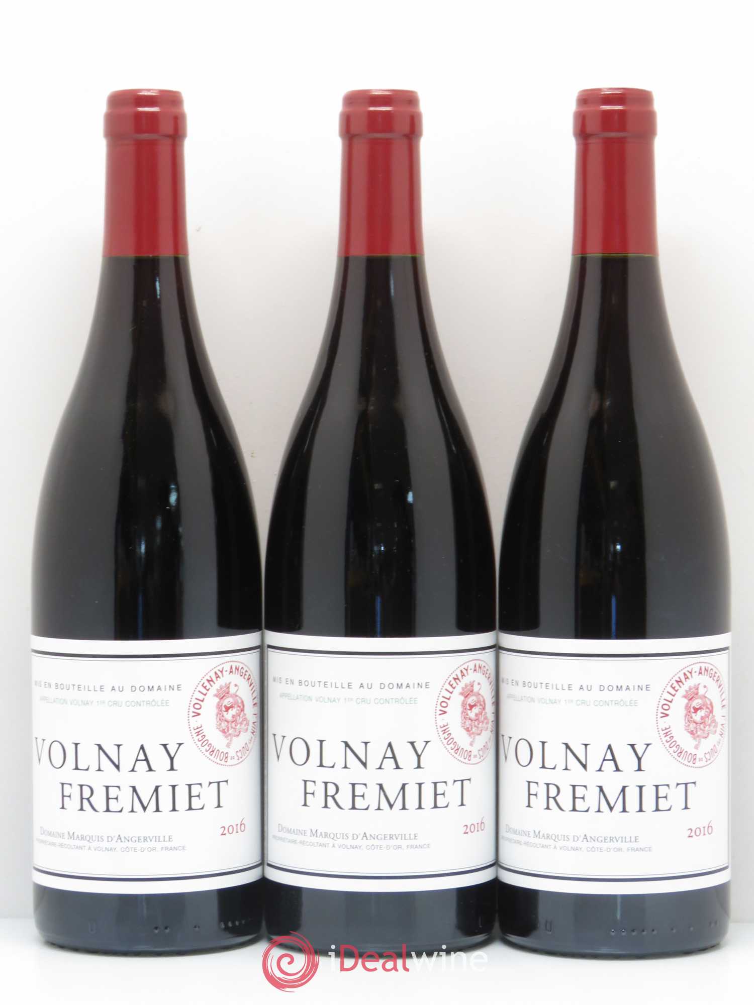 Volnay 1er Cru Frémiet Marquis d'Angerville (Domaine) 2016 - Lot de 3 bouteilles - 0