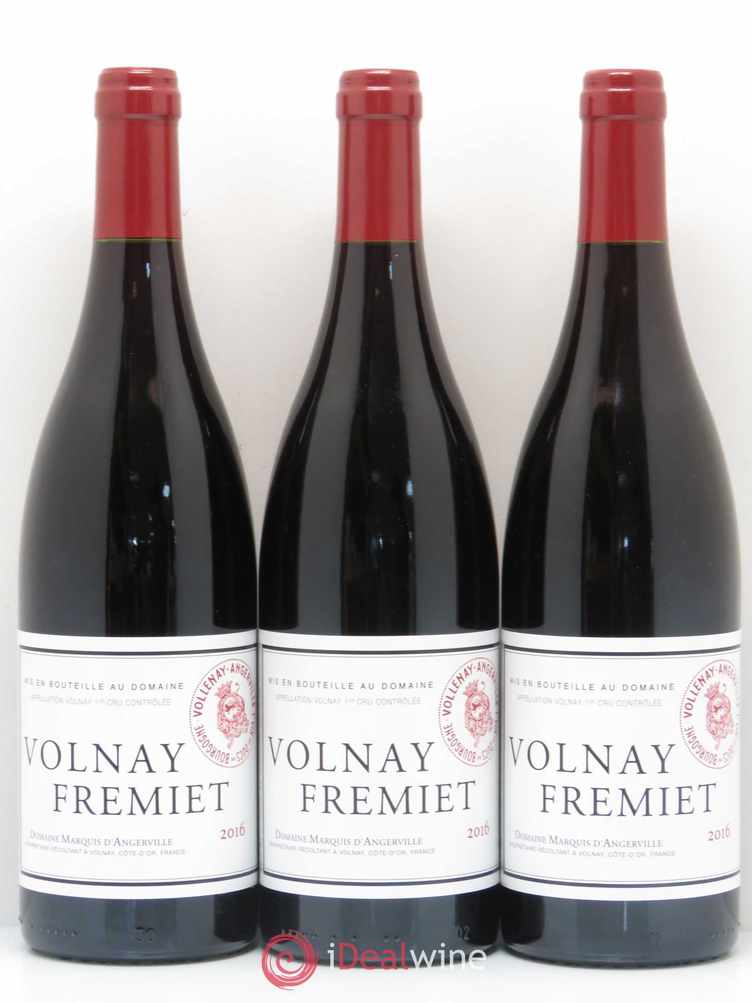 Volnay 1er Cru Frémiet Marquis d'Angerville (Domaine) 2016 - Lot de 3 bouteilles - 0