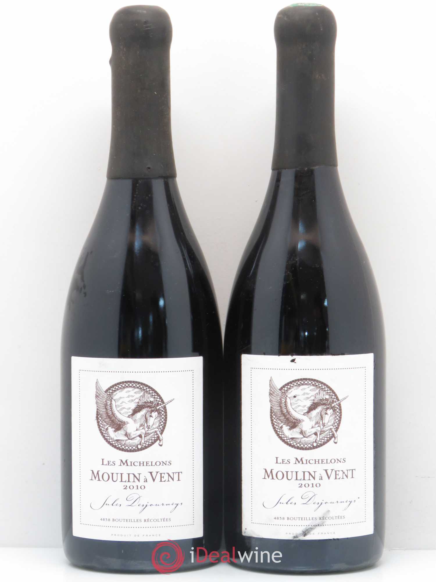 Moulin-à-Vent Les Michelons Domaine Jules Desjourneys 2010 - Posten von 2 Flaschen - 0