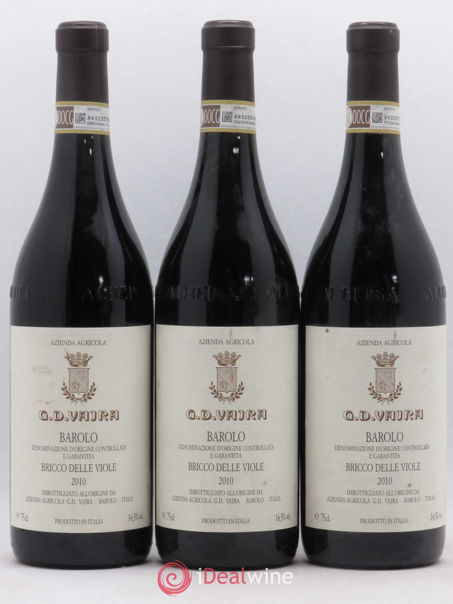 Barolo Bricco delle Viole Vajra 2010 - Posten von 3 Flaschen - 0
